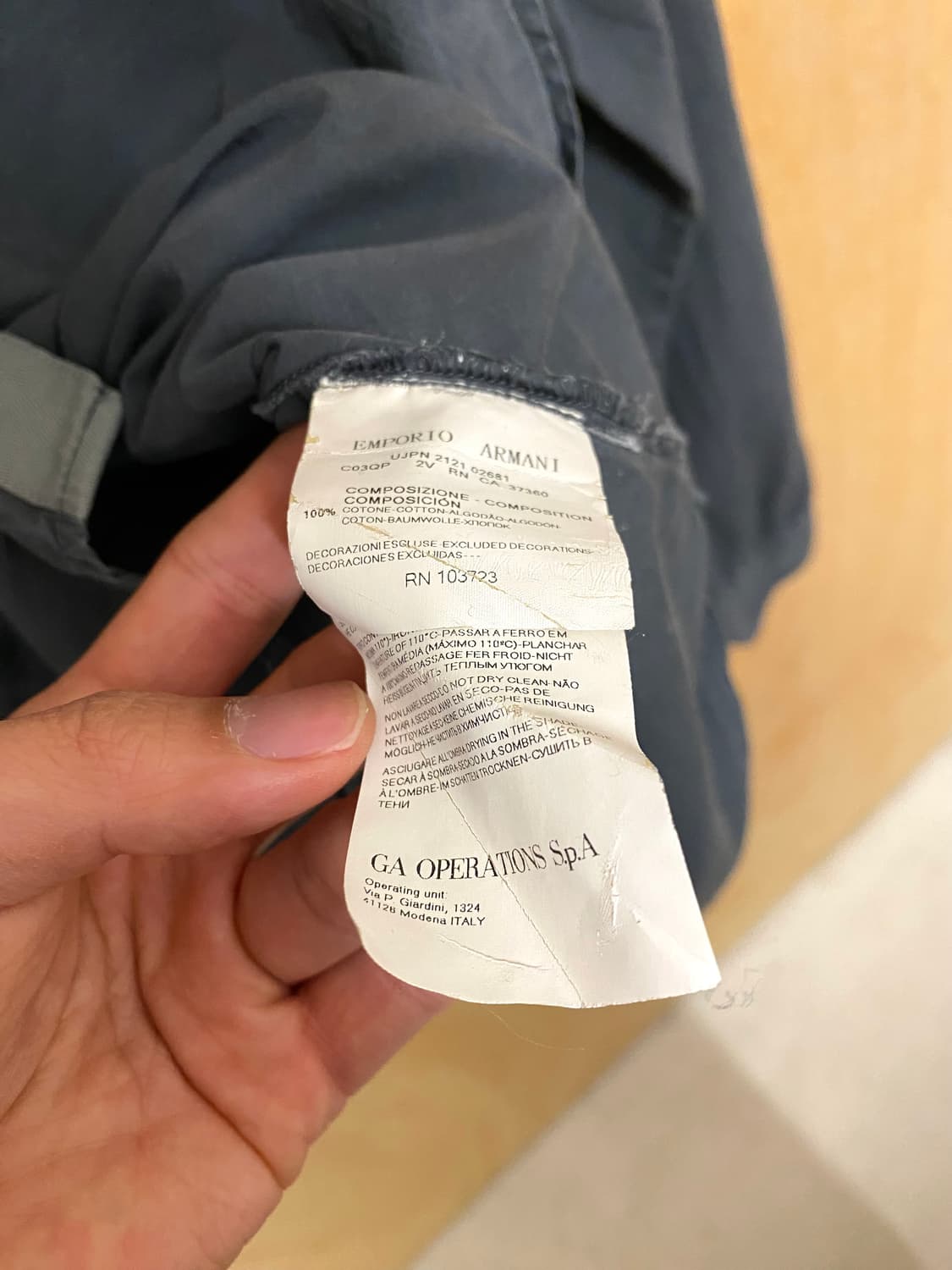 EMPORIO ARMANI washed shirts 아르마니 워싱 셔츠 상품이미지5