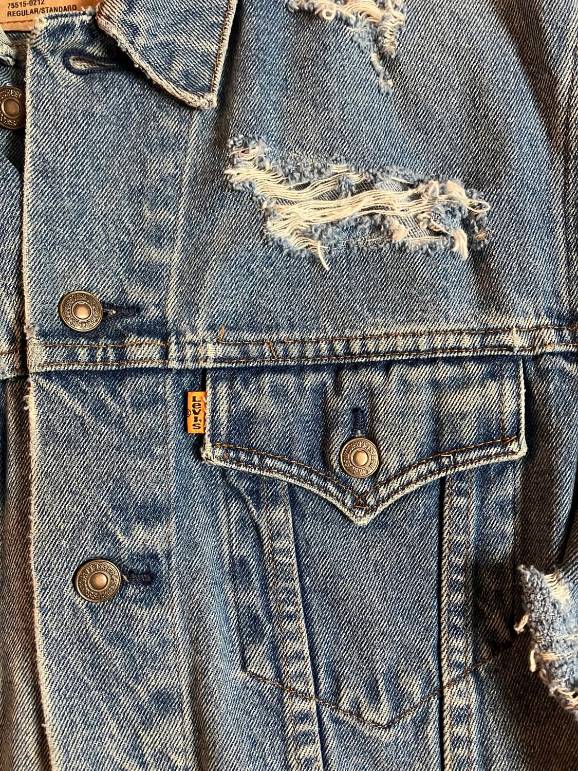 리바이스 데님 트러커 자켓 본 커스텀 상품이미지3