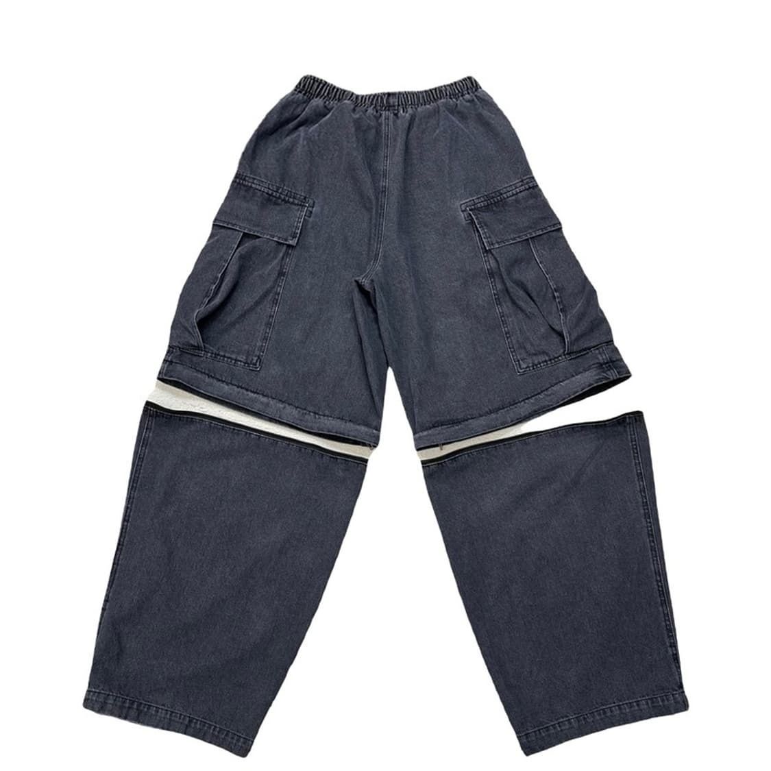 글래머 카고 와이드 데님 스판 투웨이 카고팬츠 F 상품이미지8