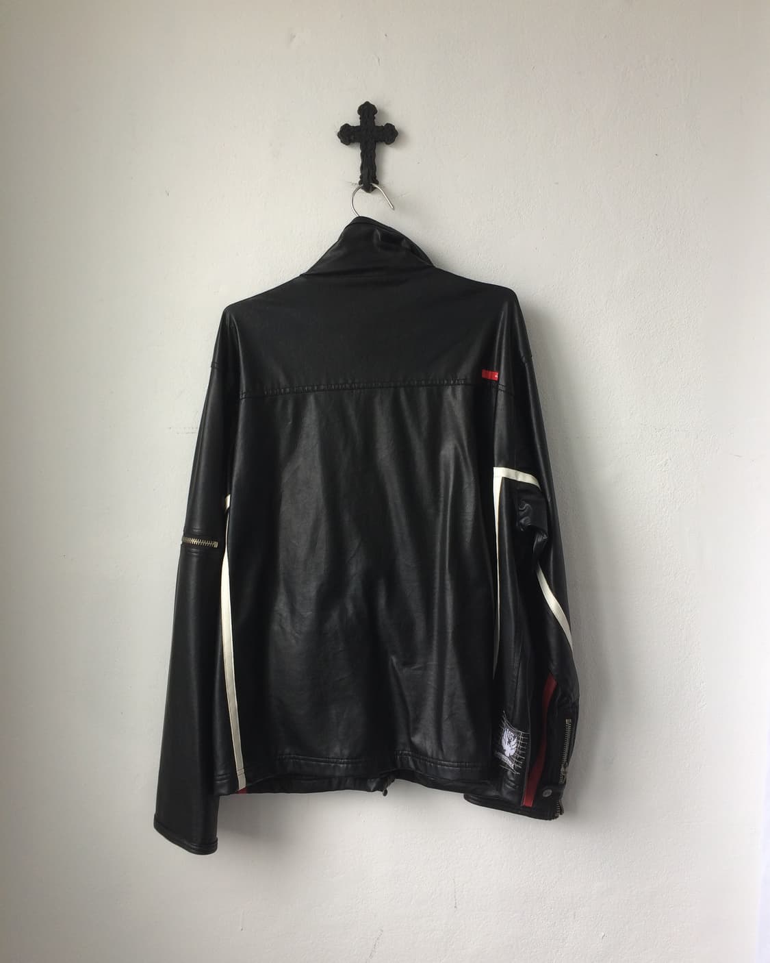 Fake leather lacing mood jacket 상품이미지5