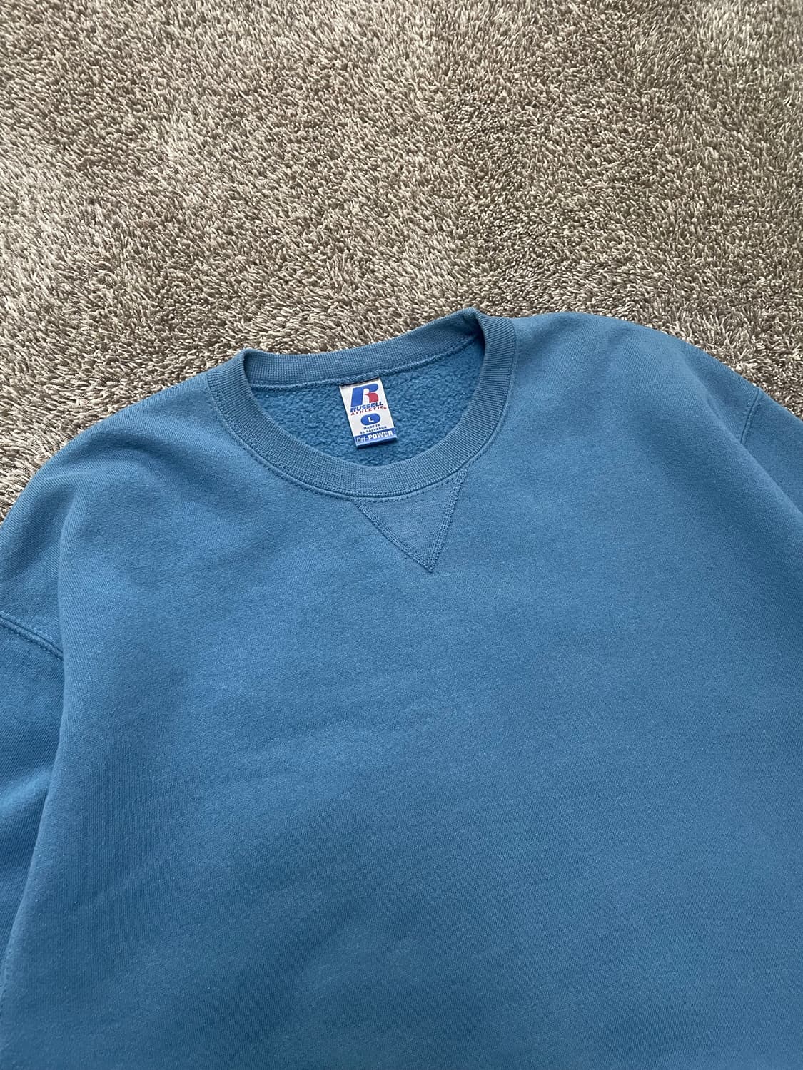 00s russell athletic sweat 러셀스웻 페르시안블루 상품이미지2