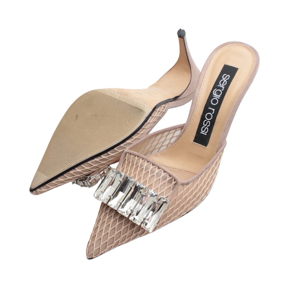 세르지오 로시 베이지 메쉬 뮬 36반 상품이미지3