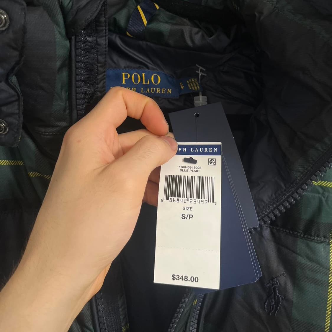 20s 폴로 랄프로렌 타탄 체크 다운 패딩 자켓 상품이미지5