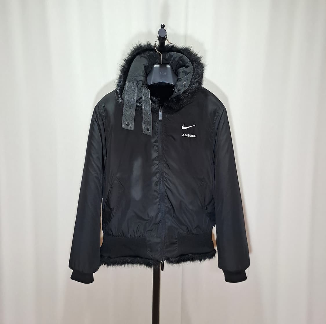 (택포) 나이키 x 앰부쉬 리버시블 포우 퍼 코트 블랙 M B93 상품이미지5