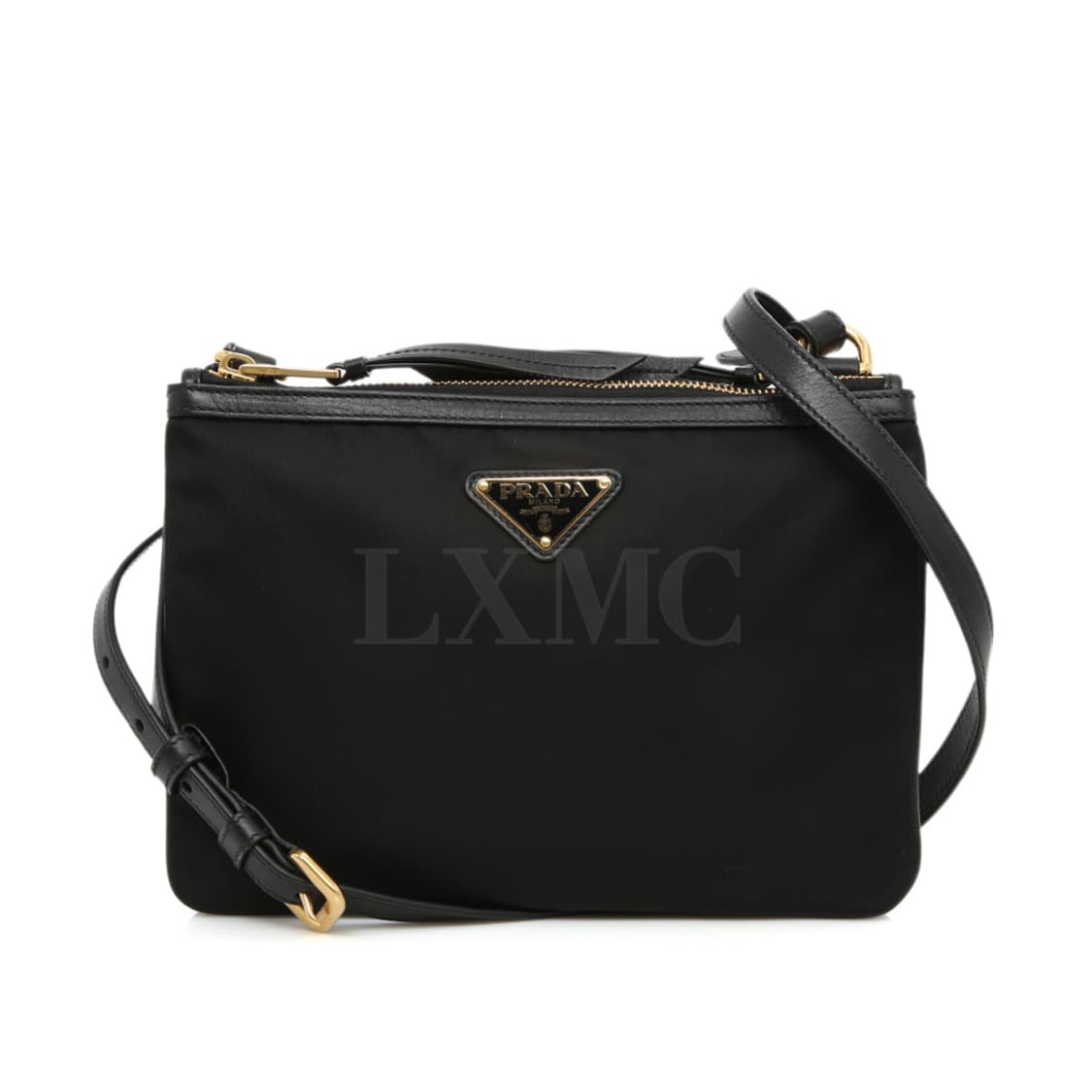 프라다 리나일론 더블지퍼 크로스백 블랙 미니백 1BH046 상품이미지1