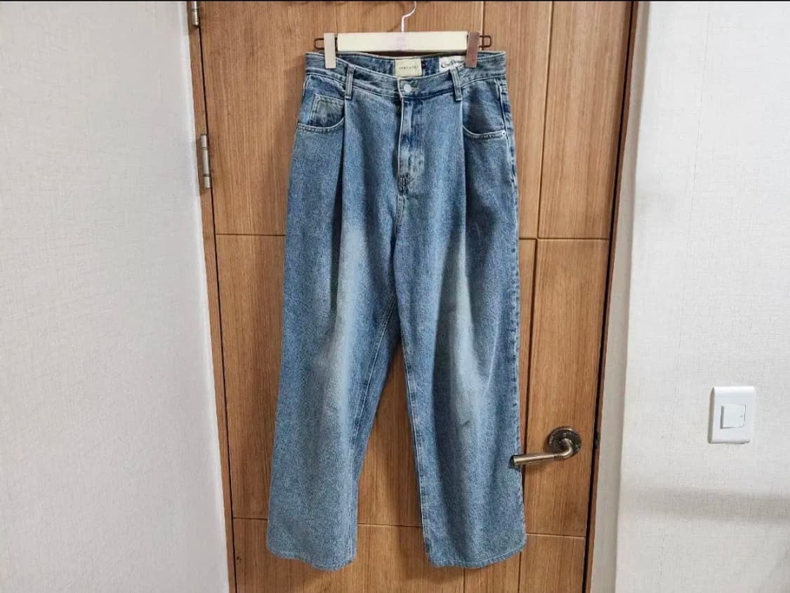 (2)비긴202 콘밀 원턱 와이드 데님팬츠 상품이미지1