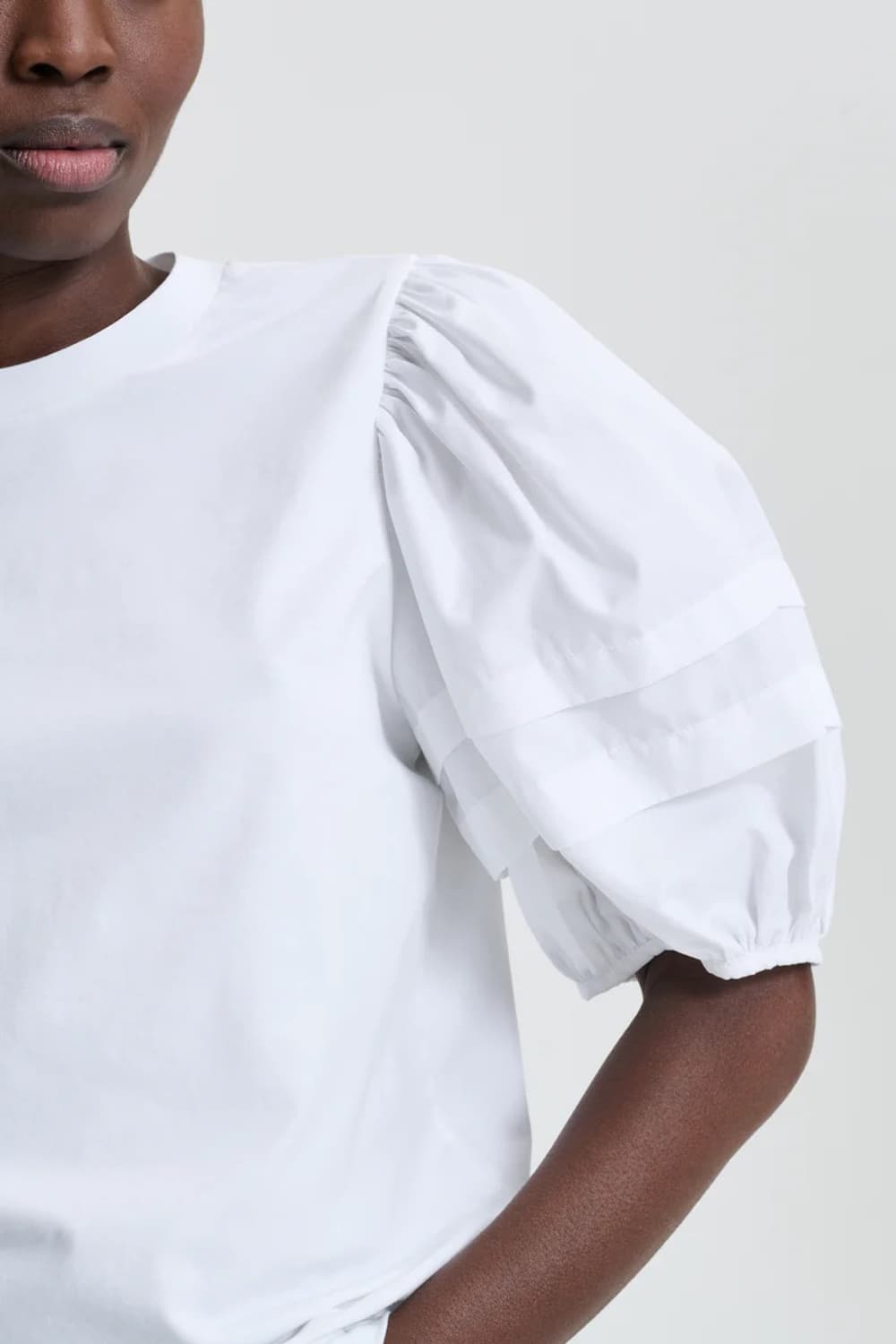 [XS,S,M]세실리에 반센 BEN 퍼프 블라우스/화이트 상품이미지2