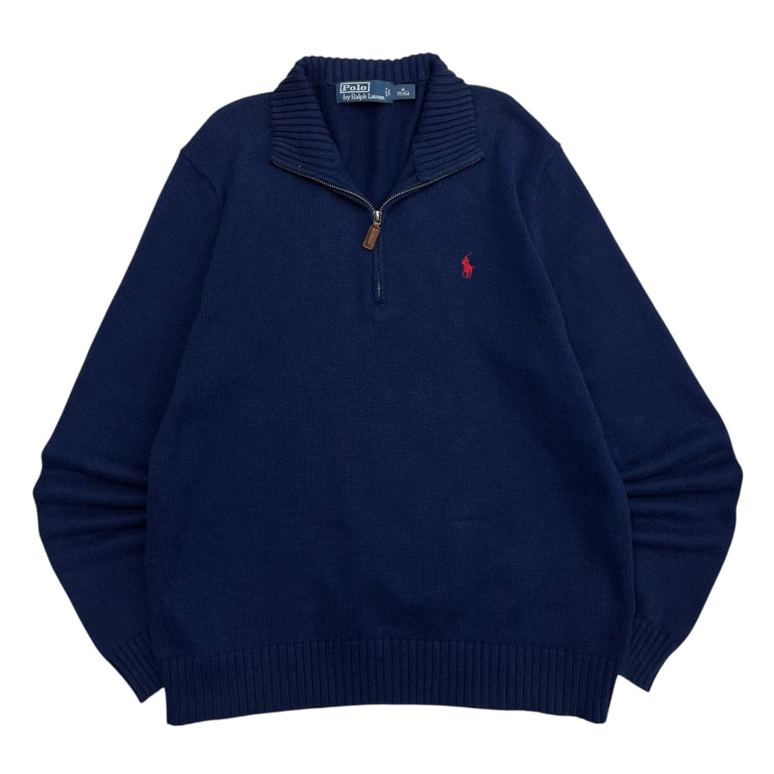 폴로 랄프로렌 레드포니 네이비 니트 반집업 M 상품이미지2