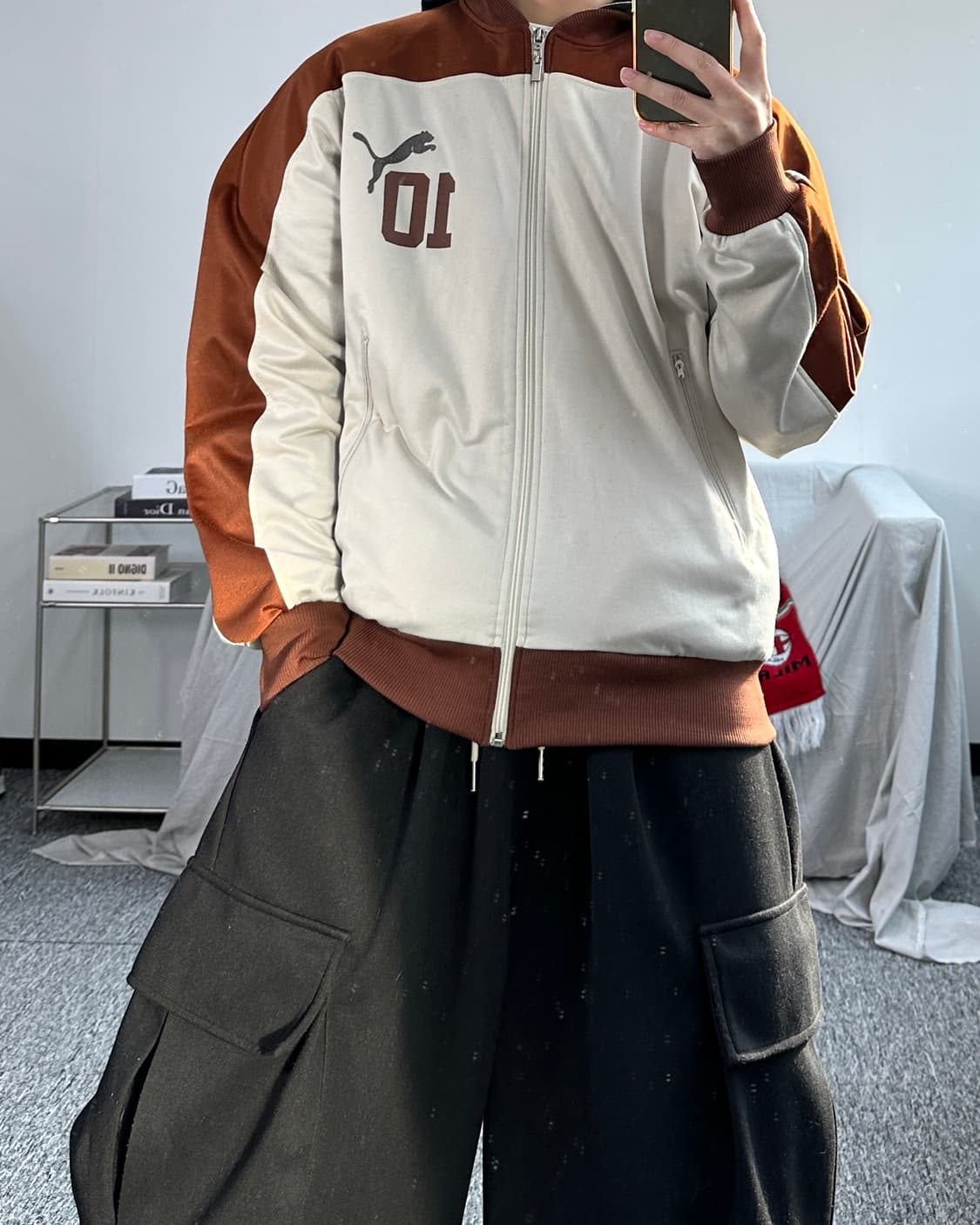 푸마 90s 브라운 배색 트랙탑 L 상품이미지3