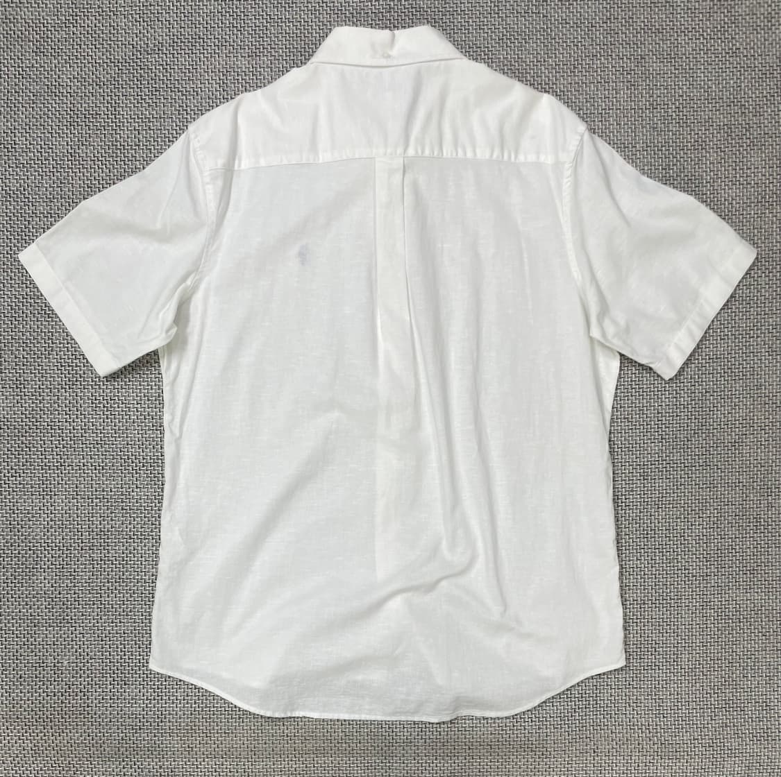 U.S. POLO ASSN. 화이트 린넨 혼방 반팔 셔츠 105 상품이미지2