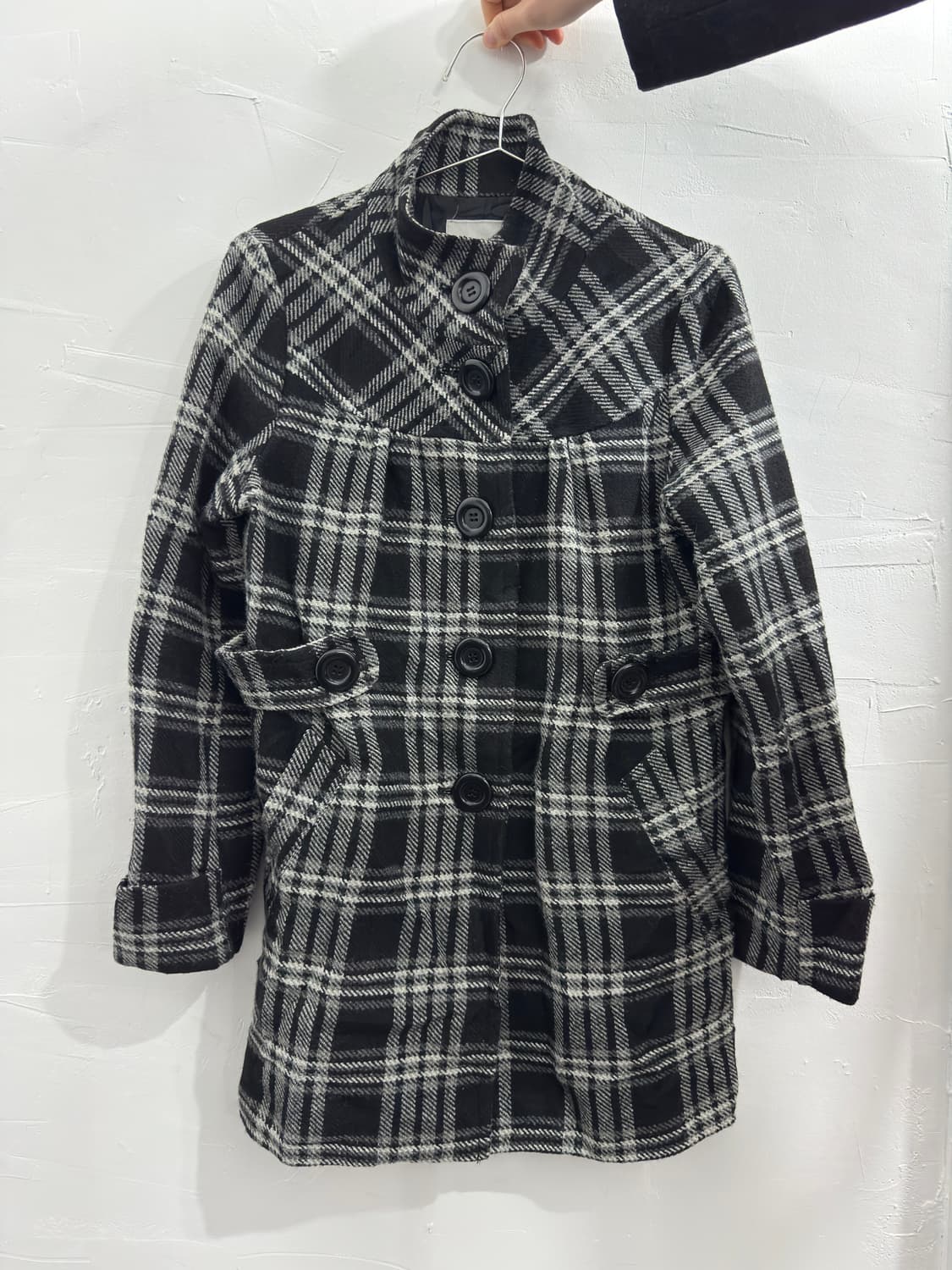 theoria check button coat 상품이미지1