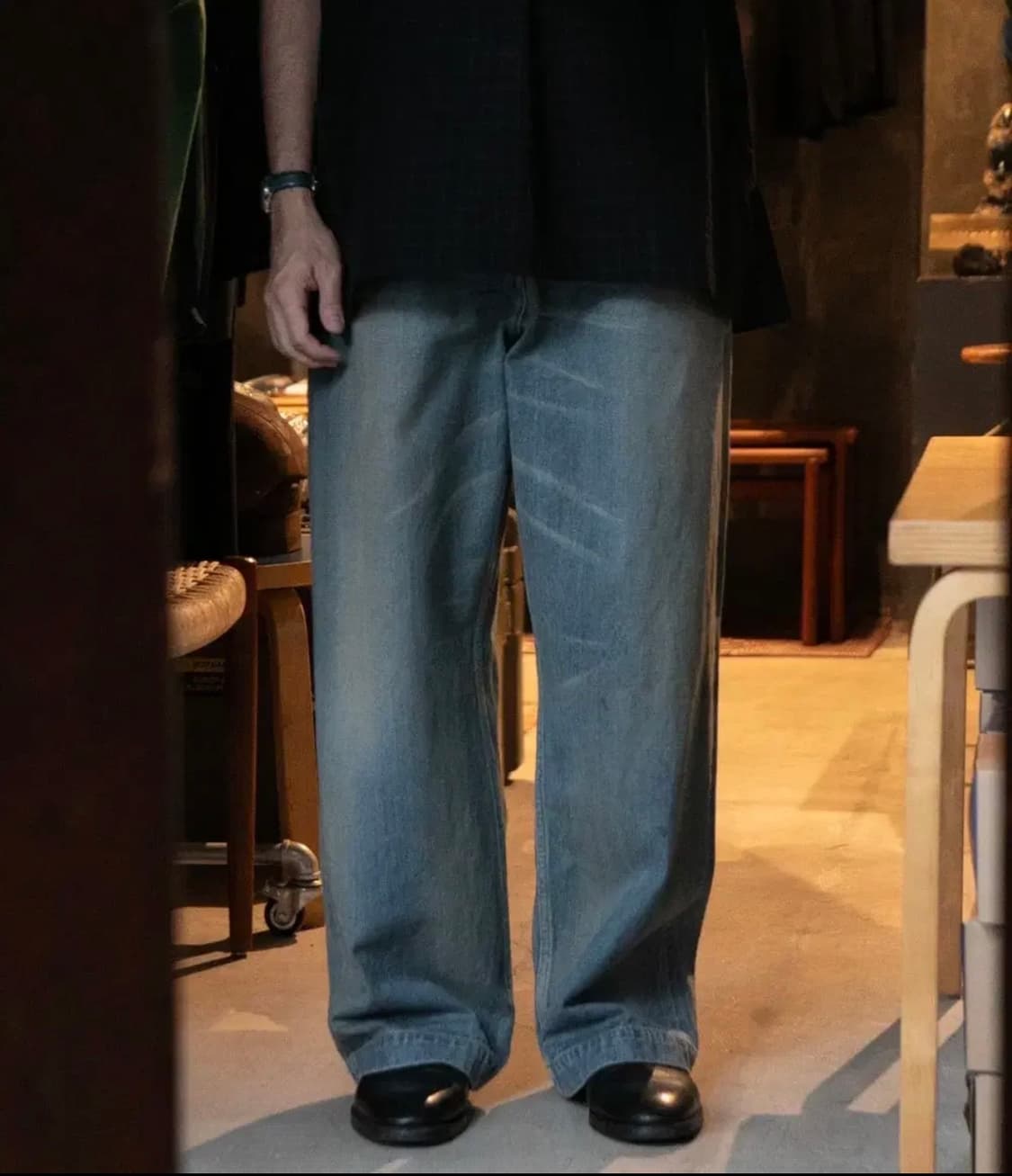 요코사카모토 벨티드 데님 팬츠 Ko I 상품이미지1