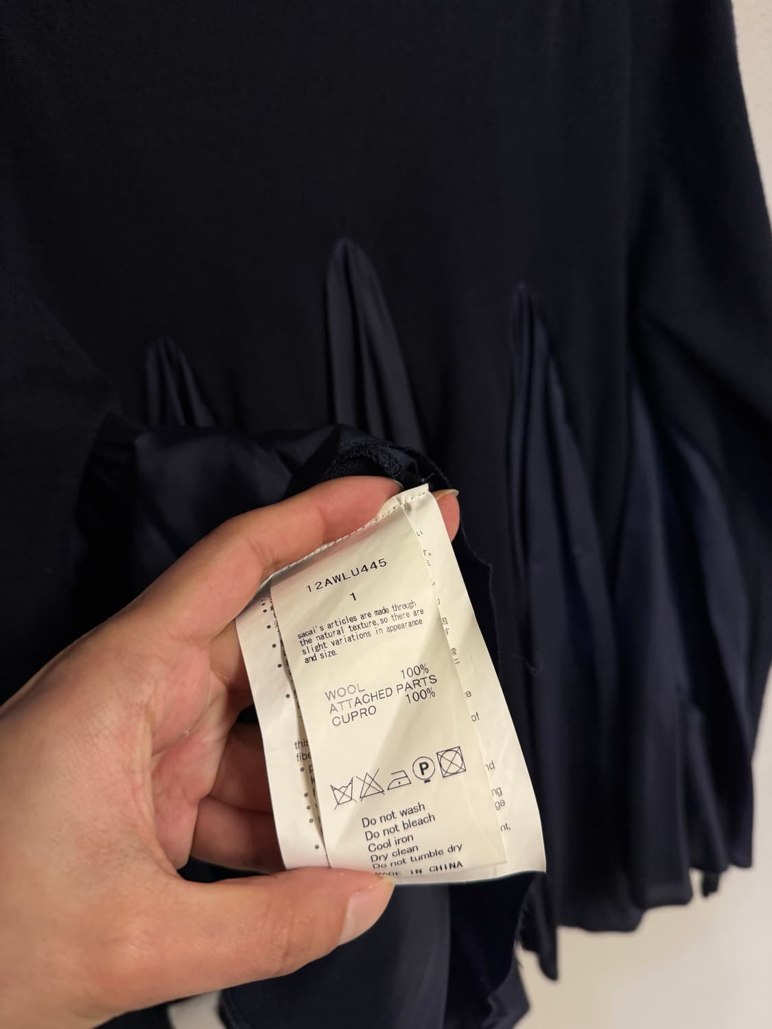 SACAI LUCK 12aw cardigan navy 상품이미지6