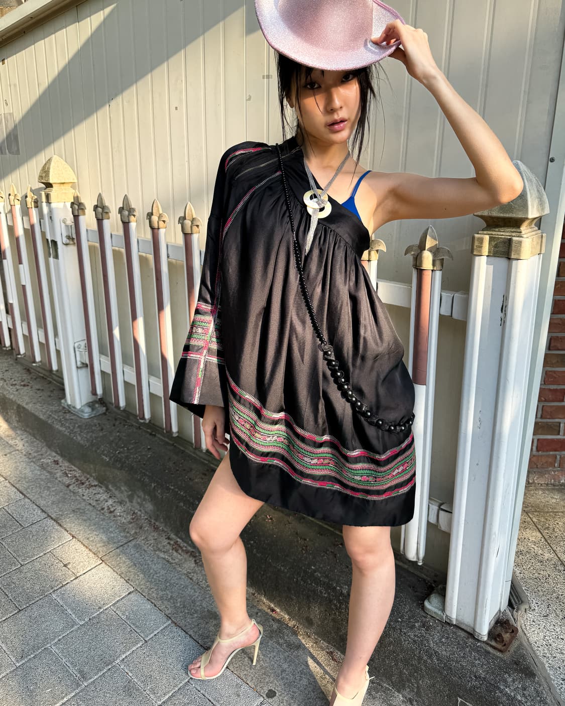 Silk embroidery long skirt 상품이미지5