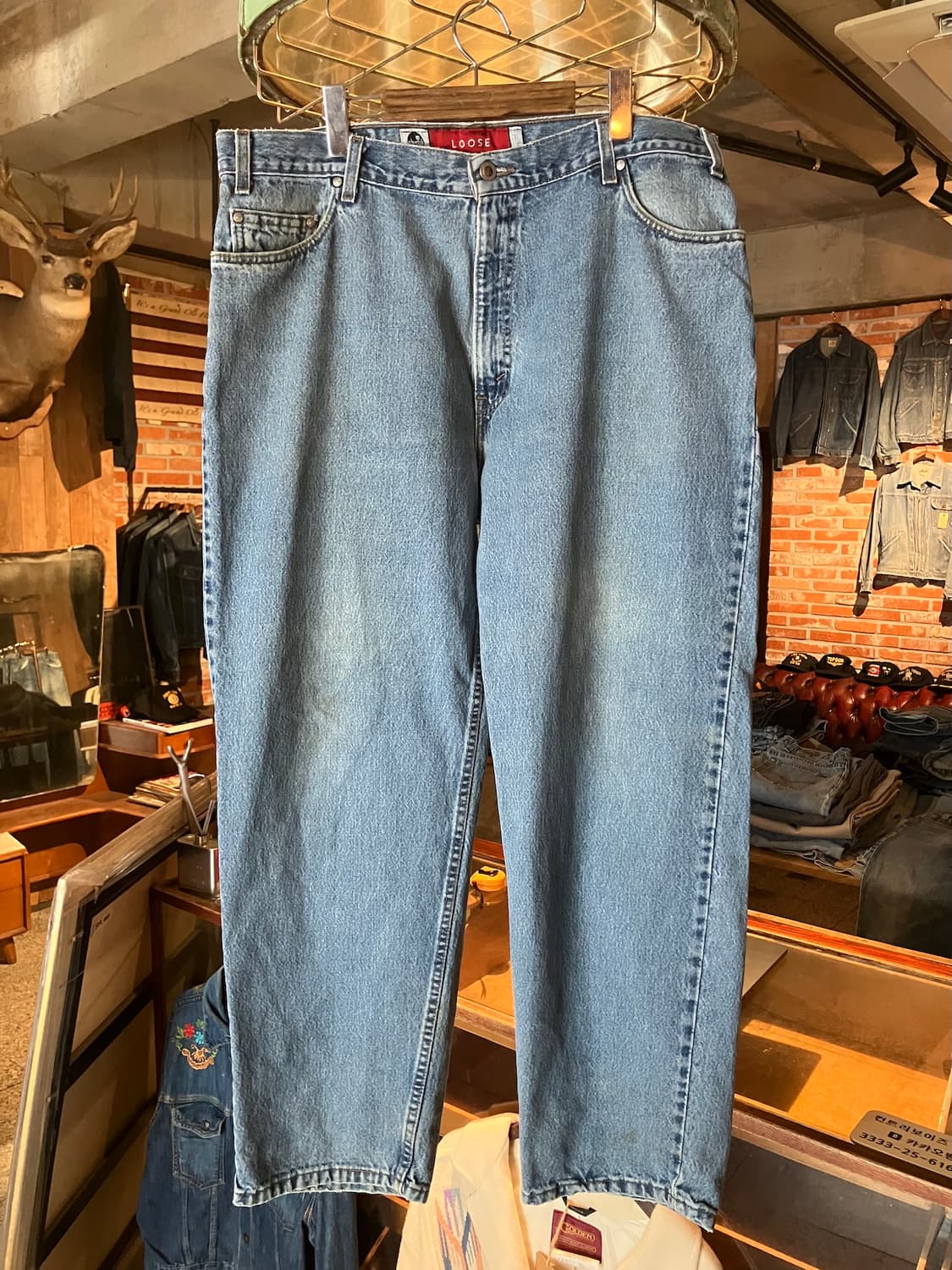 90s USA 빈티지 리바이스 실버탭 루즈핏 데님 팬츠 상품이미지2