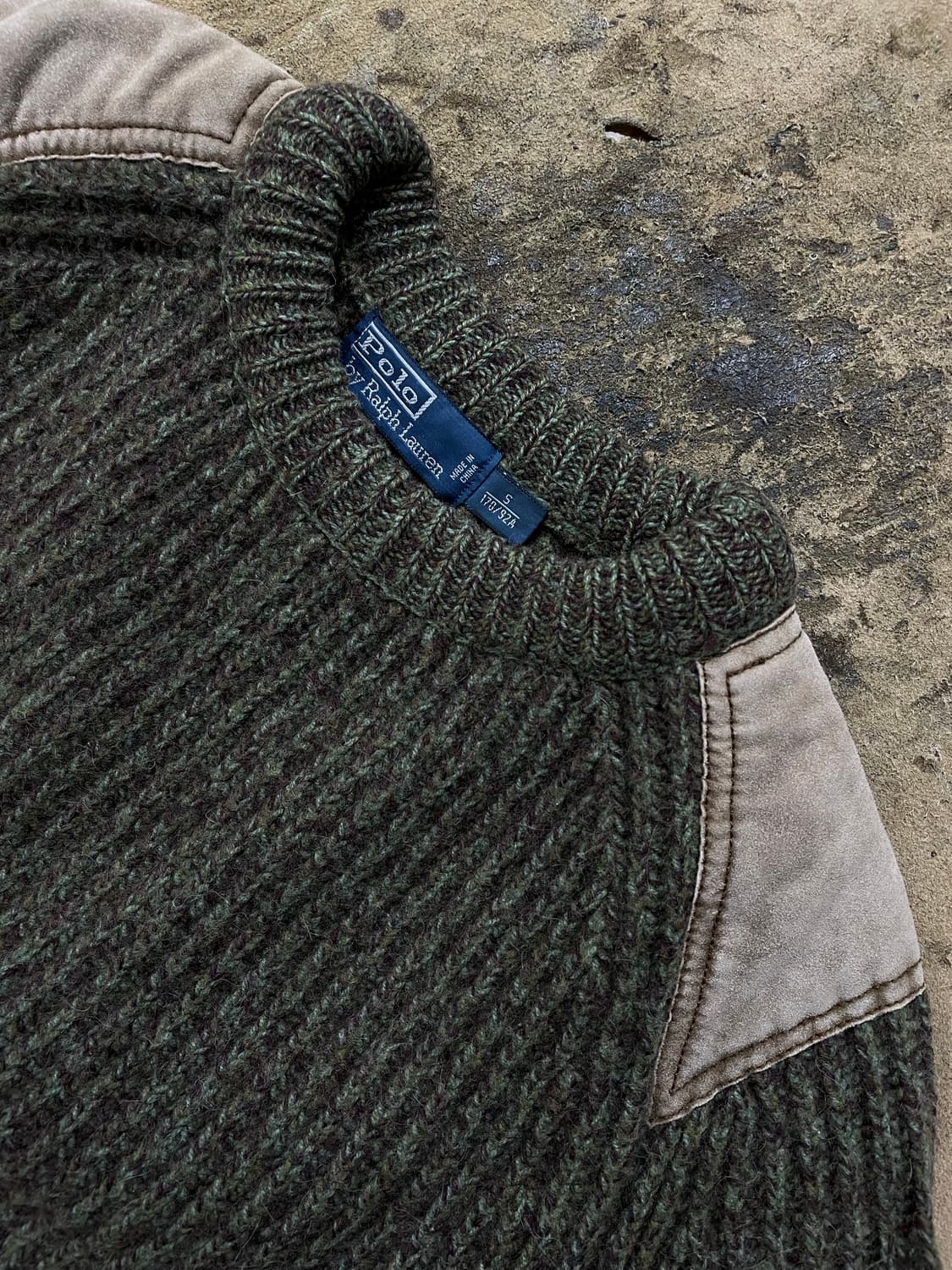 폴로랄프로렌/카키 울혼방 헤비니트티(S) 상품이미지3