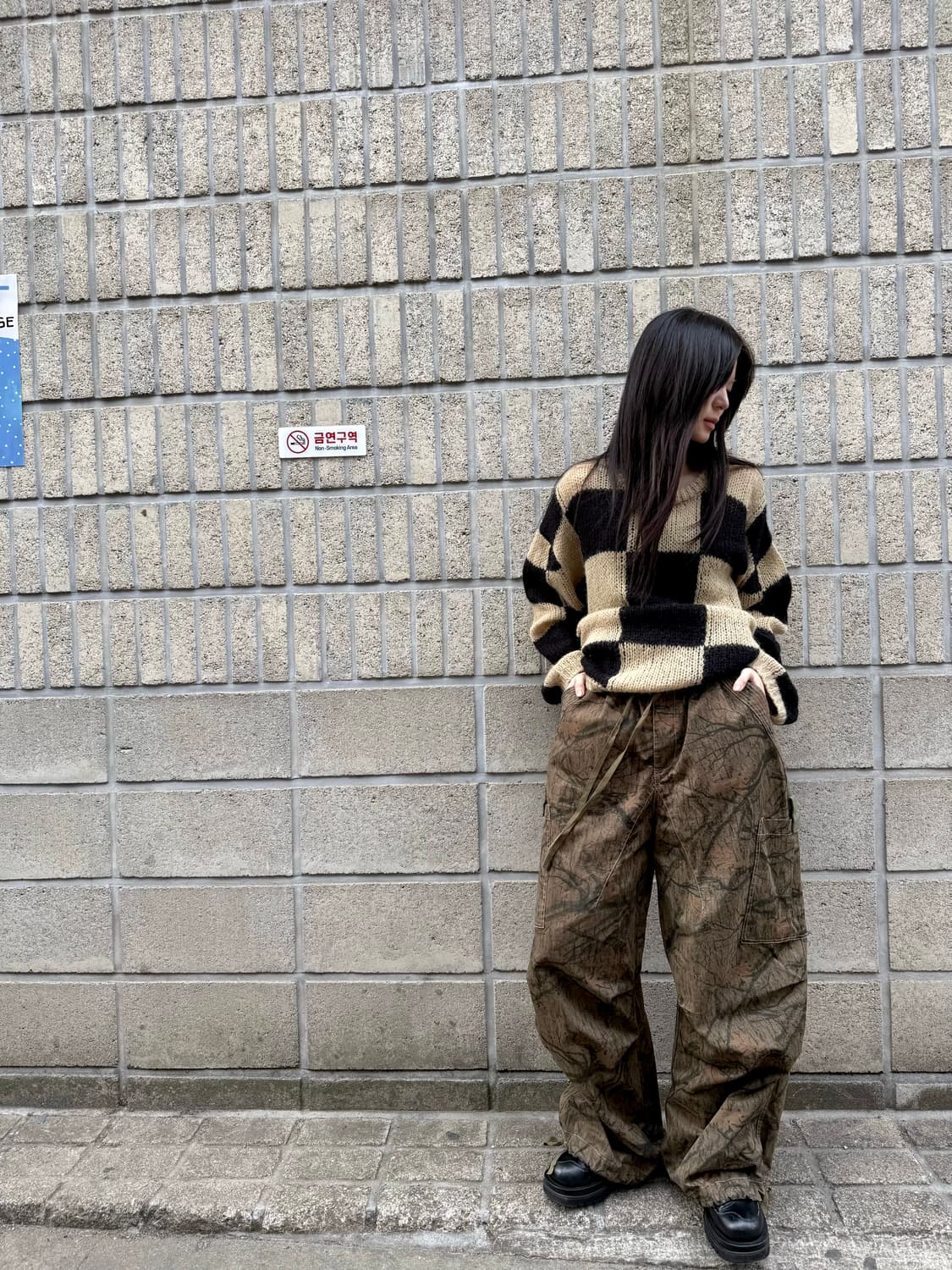 리얼트리 패턴 오버핏 와이드 카고팬츠 상품이미지2