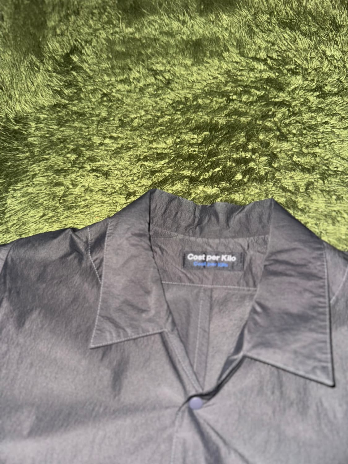 [XL] 코스트퍼킬로 게더드 나일론 다트 디테일 셔츠 챠콜 상품이미지3