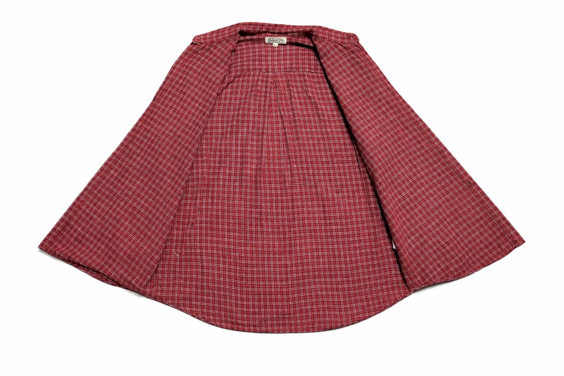 JPN 90s~00s일본 빈티지 y2k 모리걸 레드 플란넬 체크 셔츠 L 상품이미지3