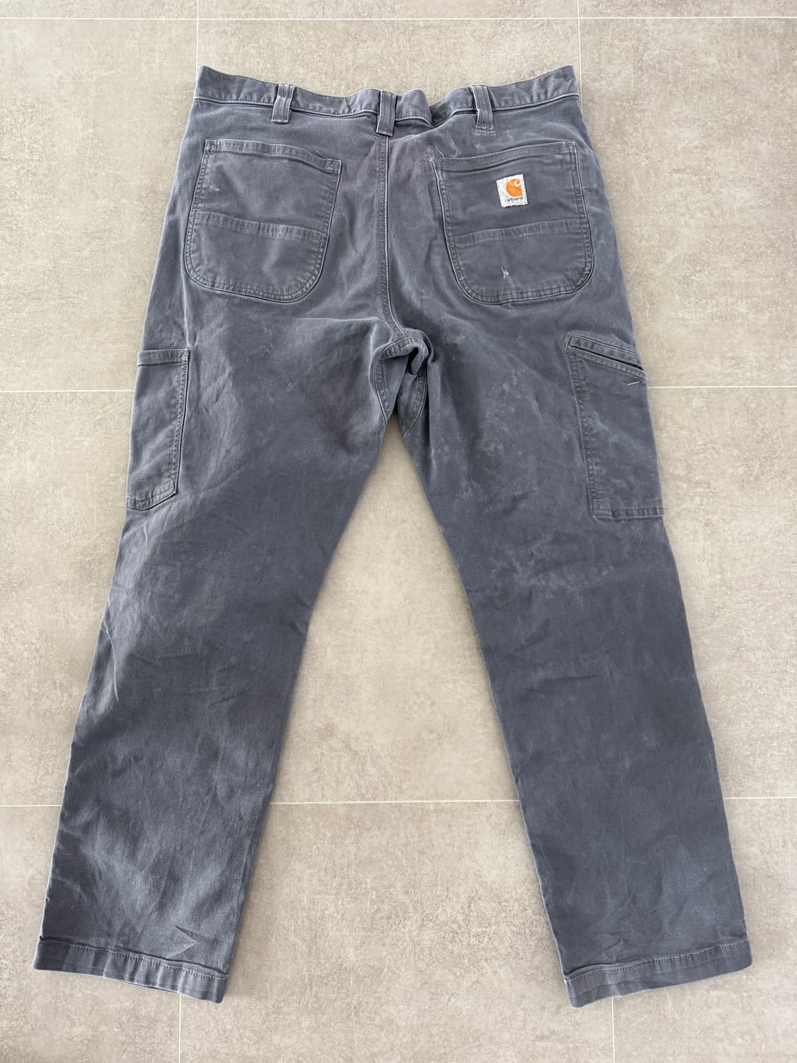 칼하트 릴랙스드 핏 워시드 덕 더블 프론트 워크 팬츠 상품이미지2