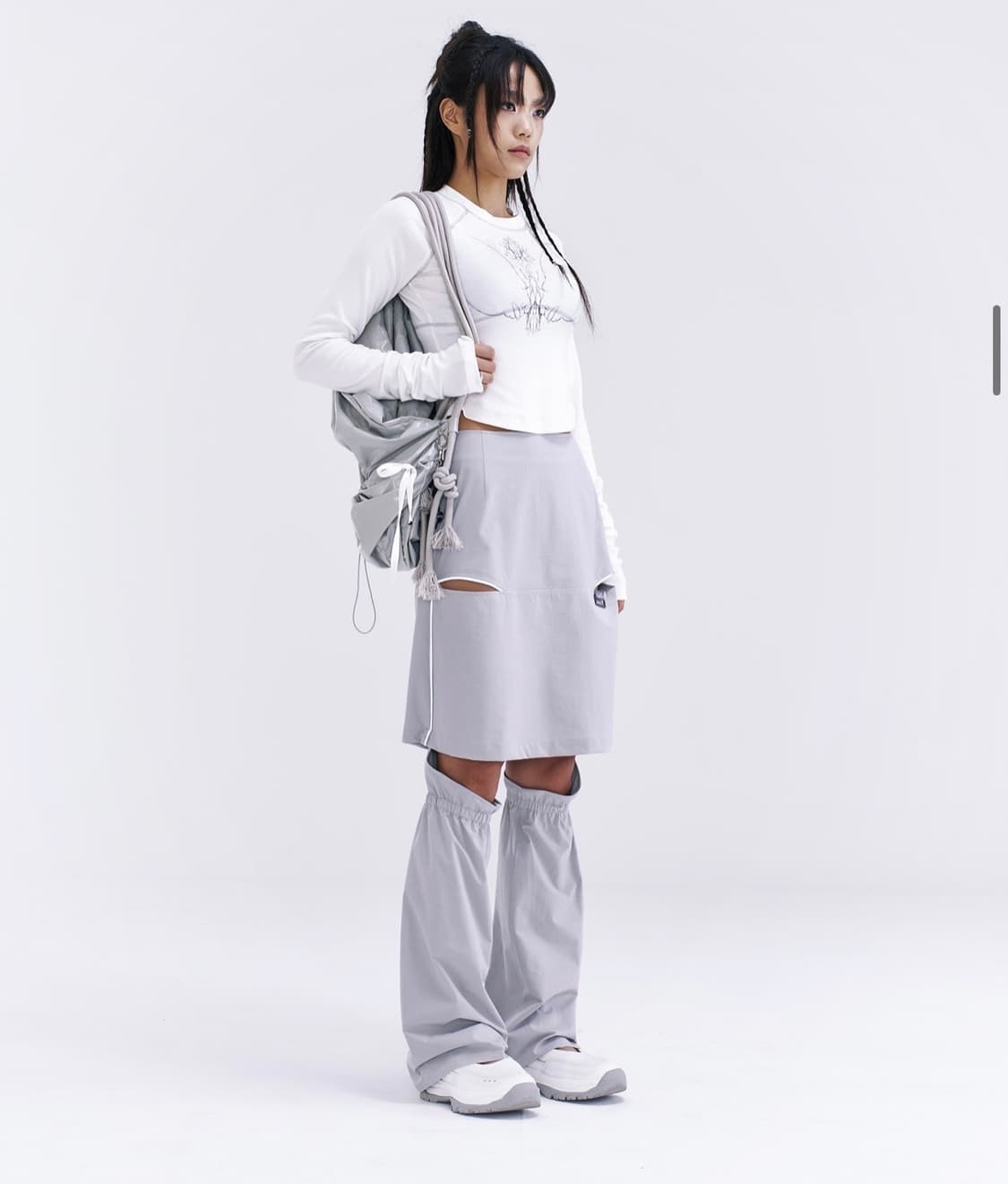 허그유어스킨 미디스커트 레그워머 세트 상품이미지1