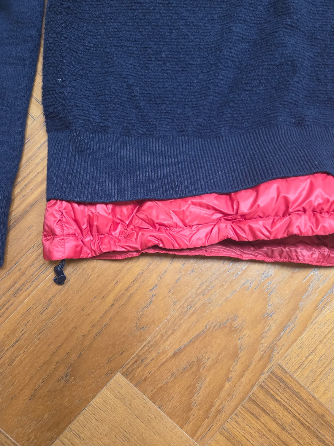 몽클레어 네이비/레드 패딩 니트 상품이미지3