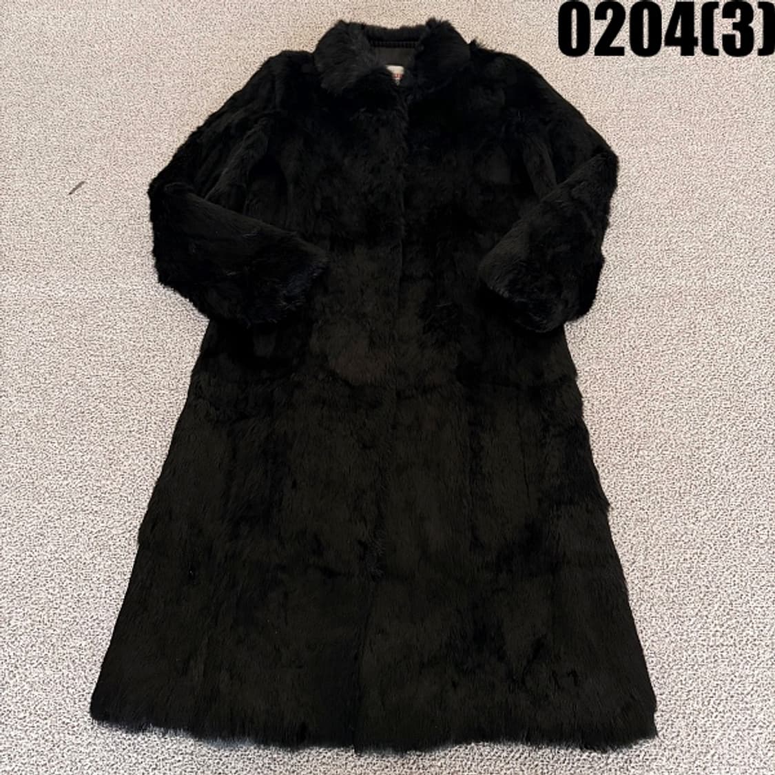 [55] 댄디 리얼 래빗 퍼 토끼털 천연 밍크 롱 코트 0204(3) 상품이미지1
