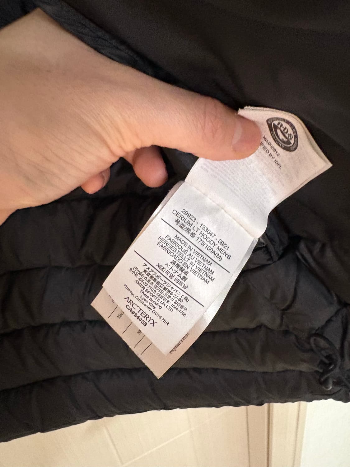 아크테릭스 세륨 후디 블랙 상품이미지6