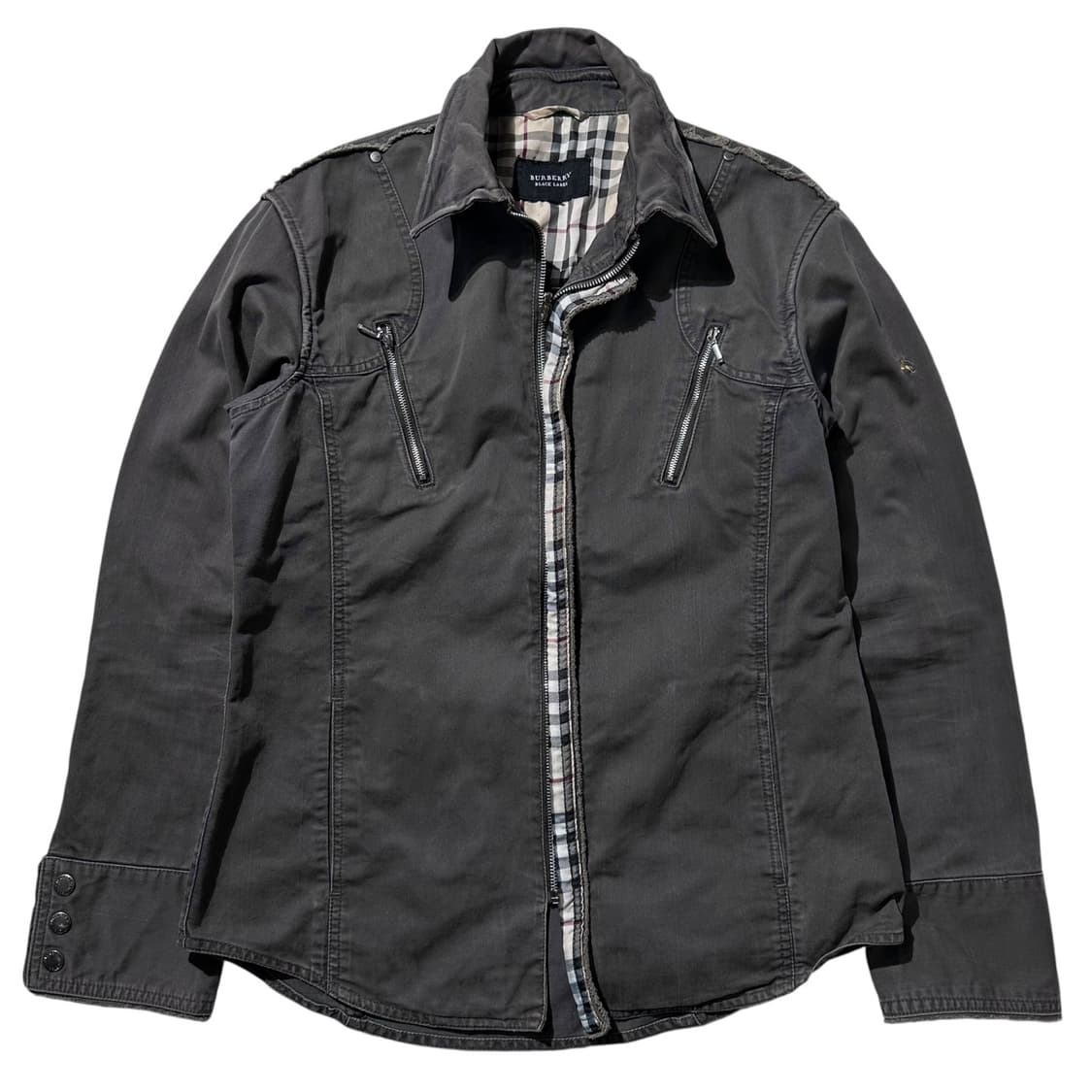 버버리 웨스턴 바이커 집업 셔츠 상품이미지1