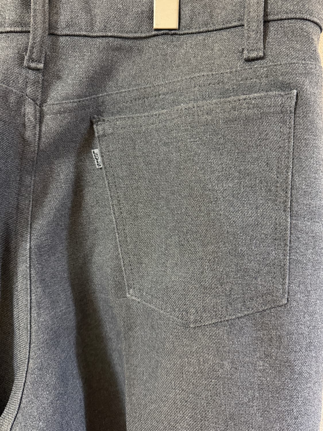 90s made in USA 리바이스 10517 sta prest 회색 상품이미지5