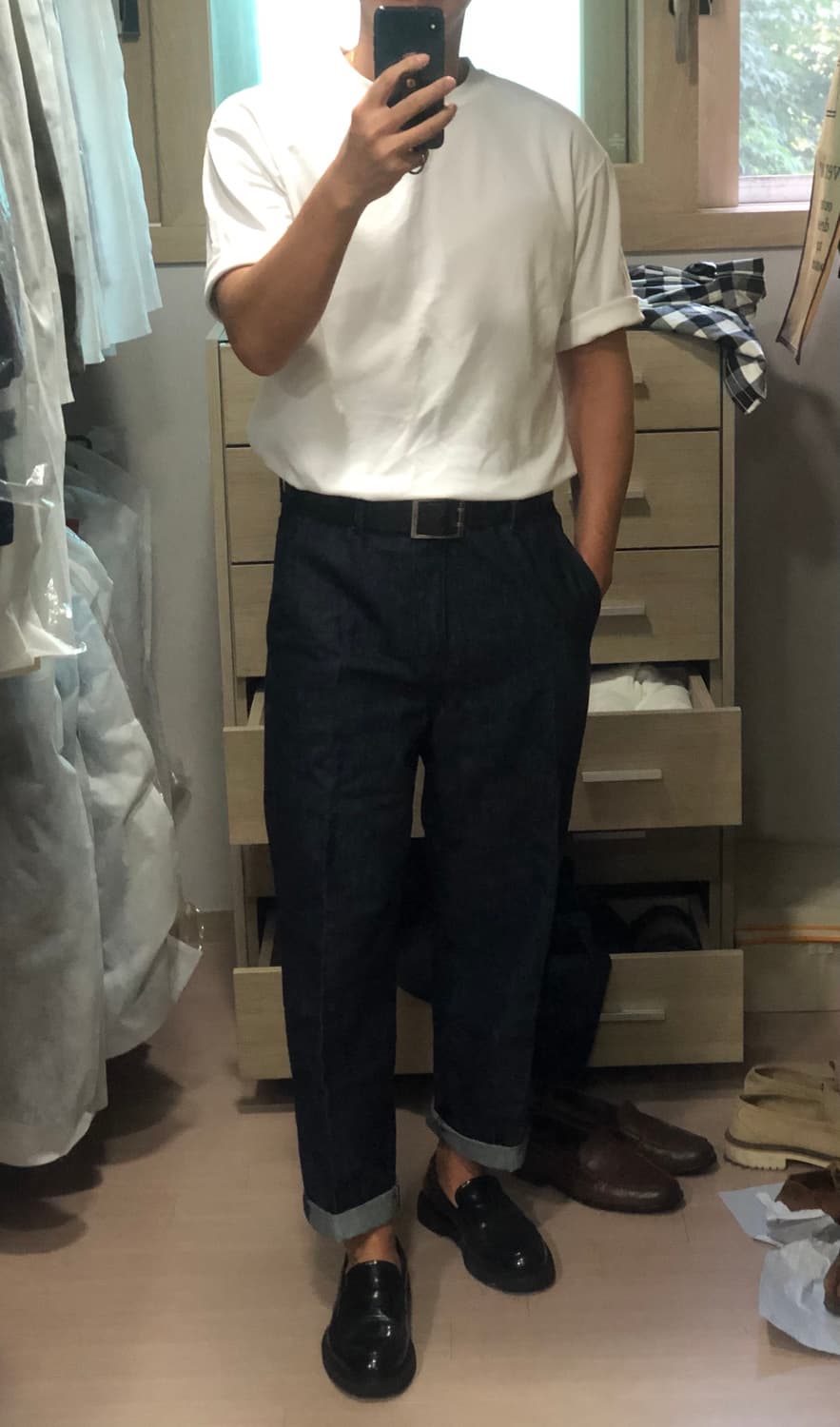 PLAC 진 : 크롭 테이퍼드 데님팬츠 P51 로우 [이집트 데님] 상품이미지9