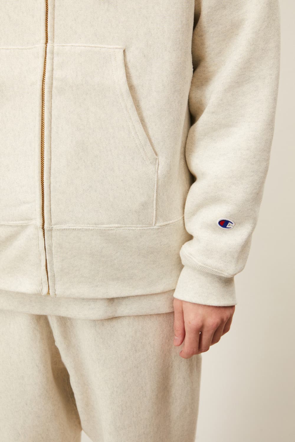 [XXL] 챔피온 리버스위브 블루택 후드 집업 크림 상품이미지8