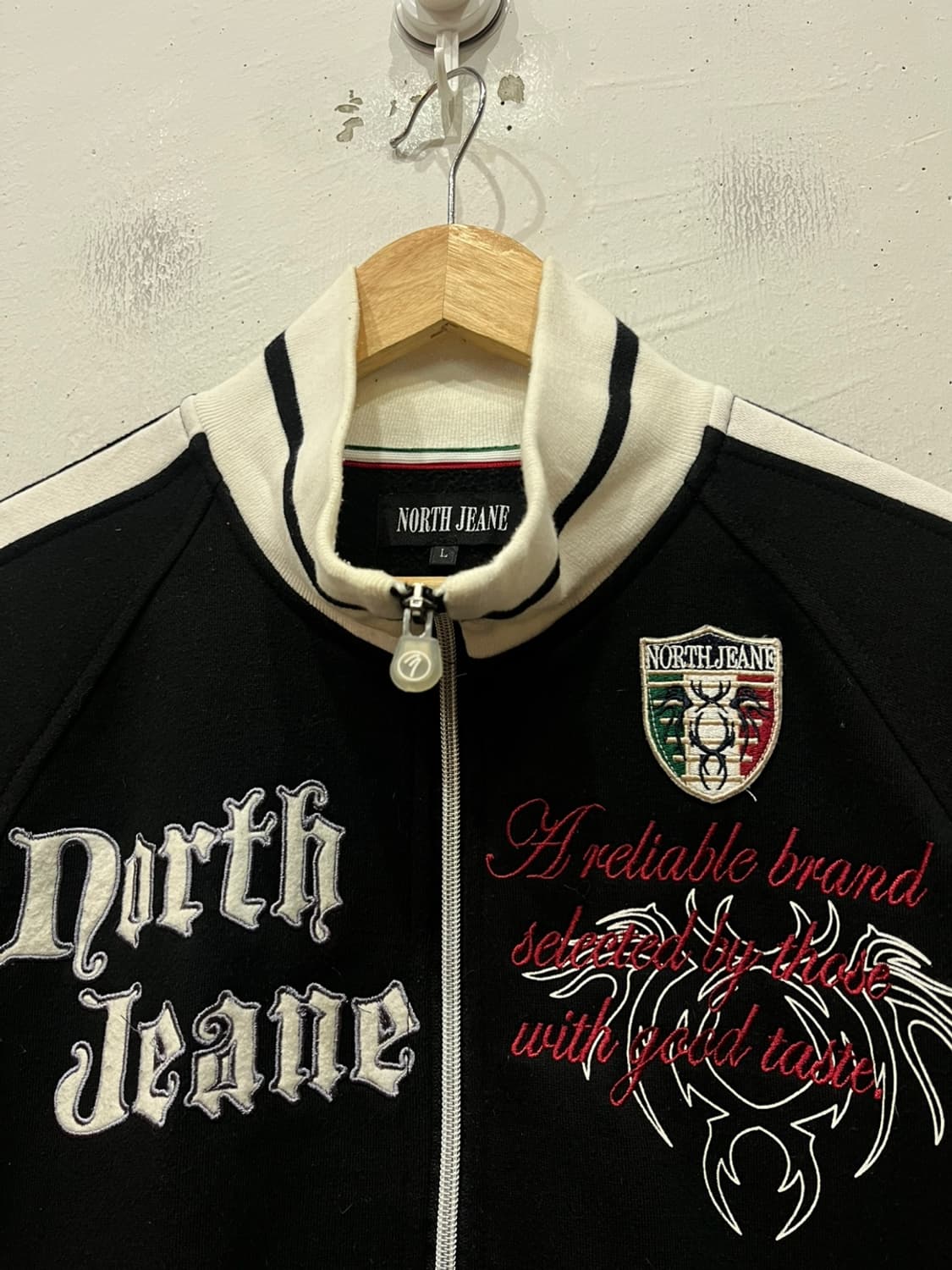 NORTH JEANE 레터링 스웻 트랙탑 져지 상품이미지2