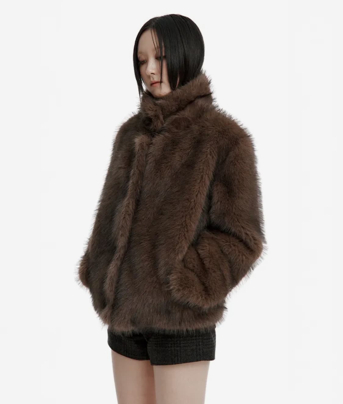 러프넥 모카 퍼자켓 s 상품이미지6