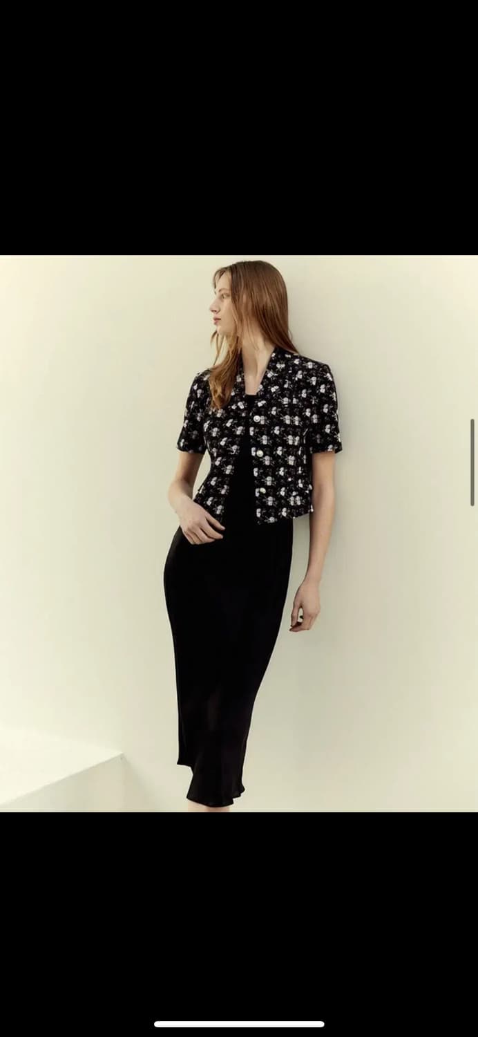 레티켓스튜디오 블라섬자켓 아이보리, 블랙 상품이미지3