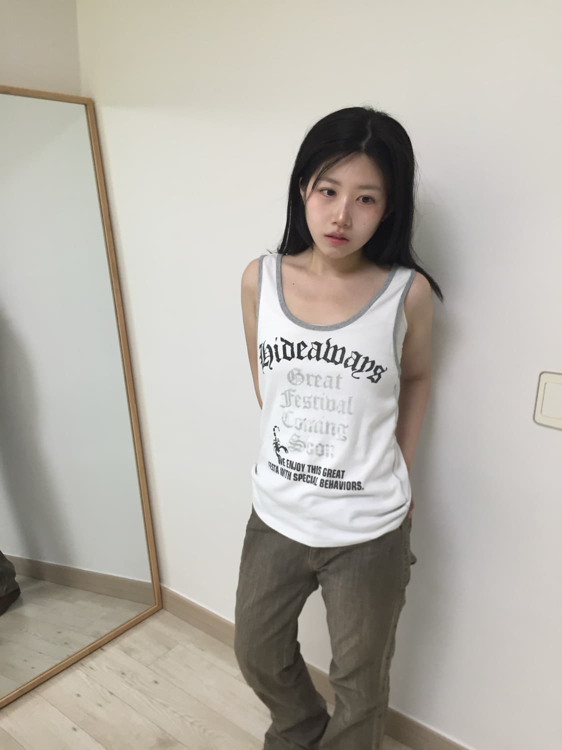 vintage y2k white sleeveless 상품이미지4