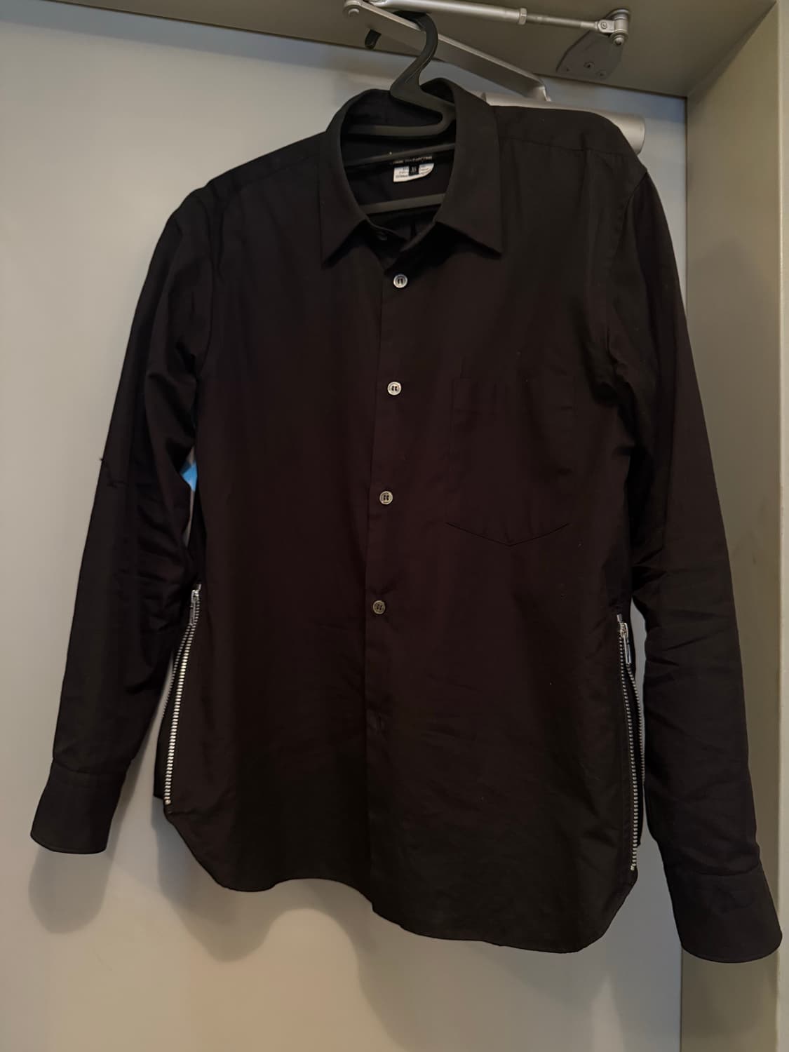 꼼데가르송 옴므듀스 사이드 지퍼 셔츠 xs 상품이미지1