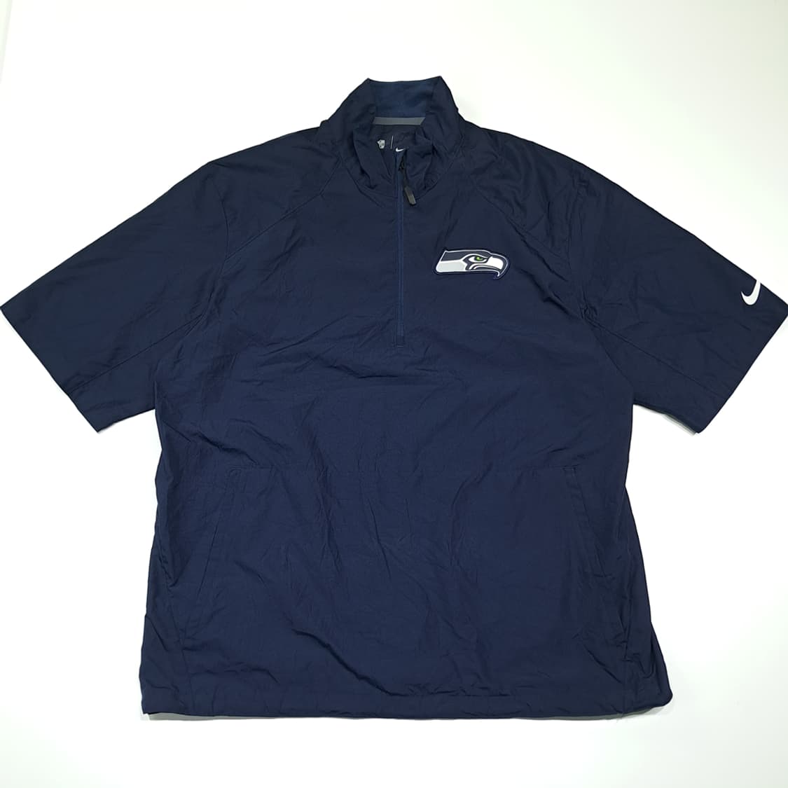 CK143 L 나이키 NFL 씨호크스 다크네이비 바람막이 반팔 아노락 상품이미지1
