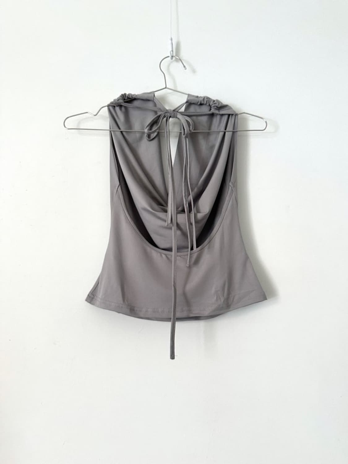 Button multi halter sleeveless / grey 상품이미지9