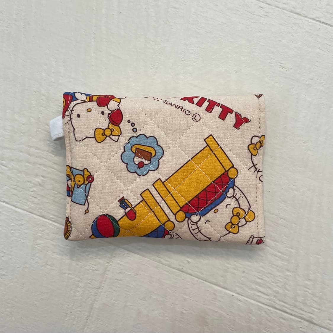 [ 핸드메이드 ] 헬로키티 가족 원단 똑딱이 카드지갑 상품이미지3