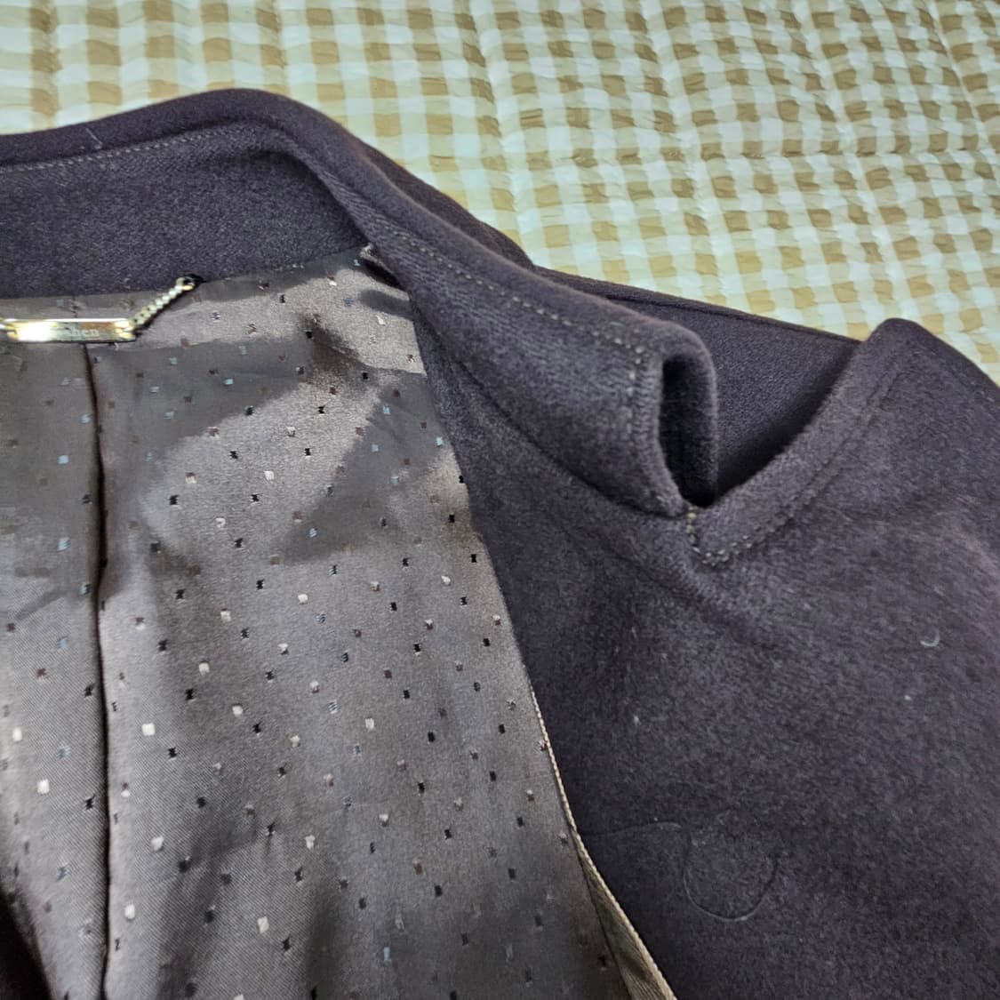 지센 울 캐시미어 하프코트 남자100~105 상품이미지7