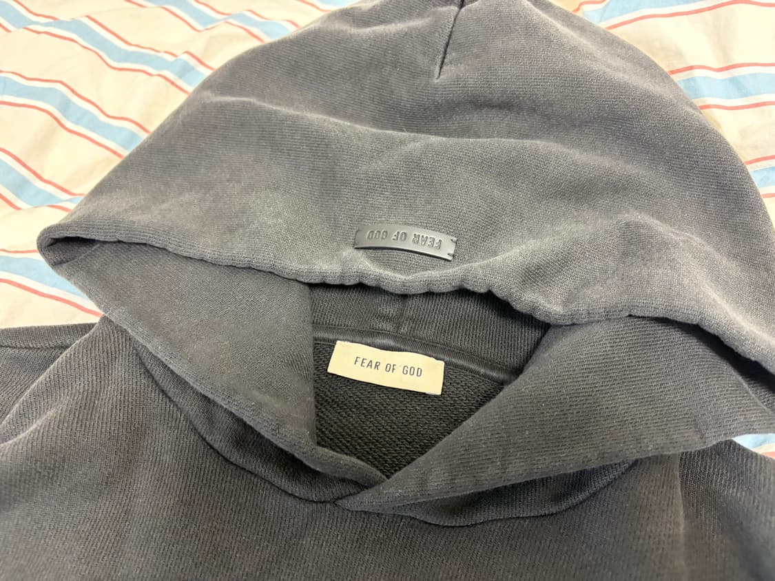 피어오브갓 8TH 프렌치 테리 8 백로고 후드 블랙 상품이미지9