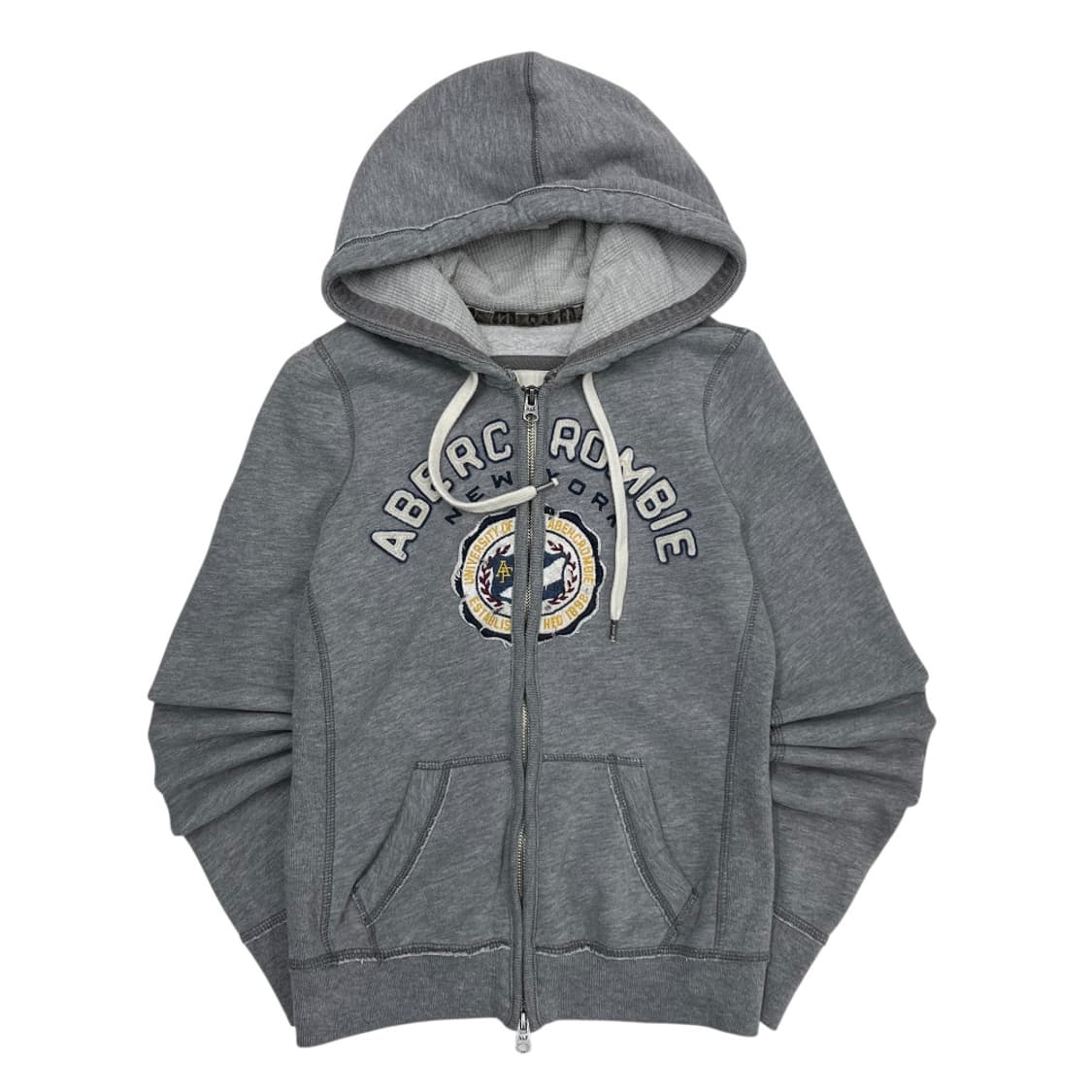아베크롬비 뉴욕 패치로고 투웨이 그레이 후드집업 S 상품이미지2