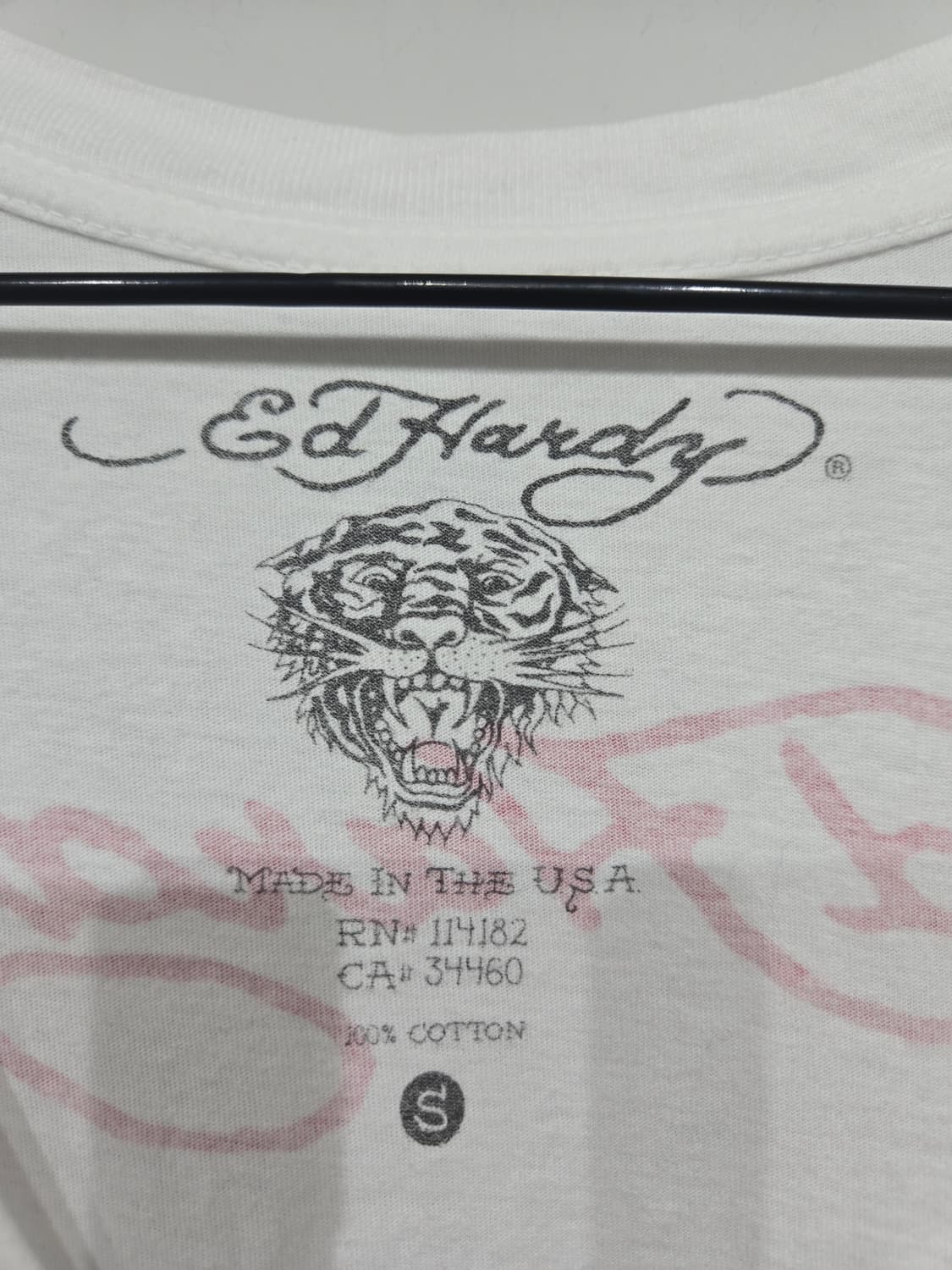 에드하디 Love Kills V넥 반팔 티셔츠 화이트 상품이미지5