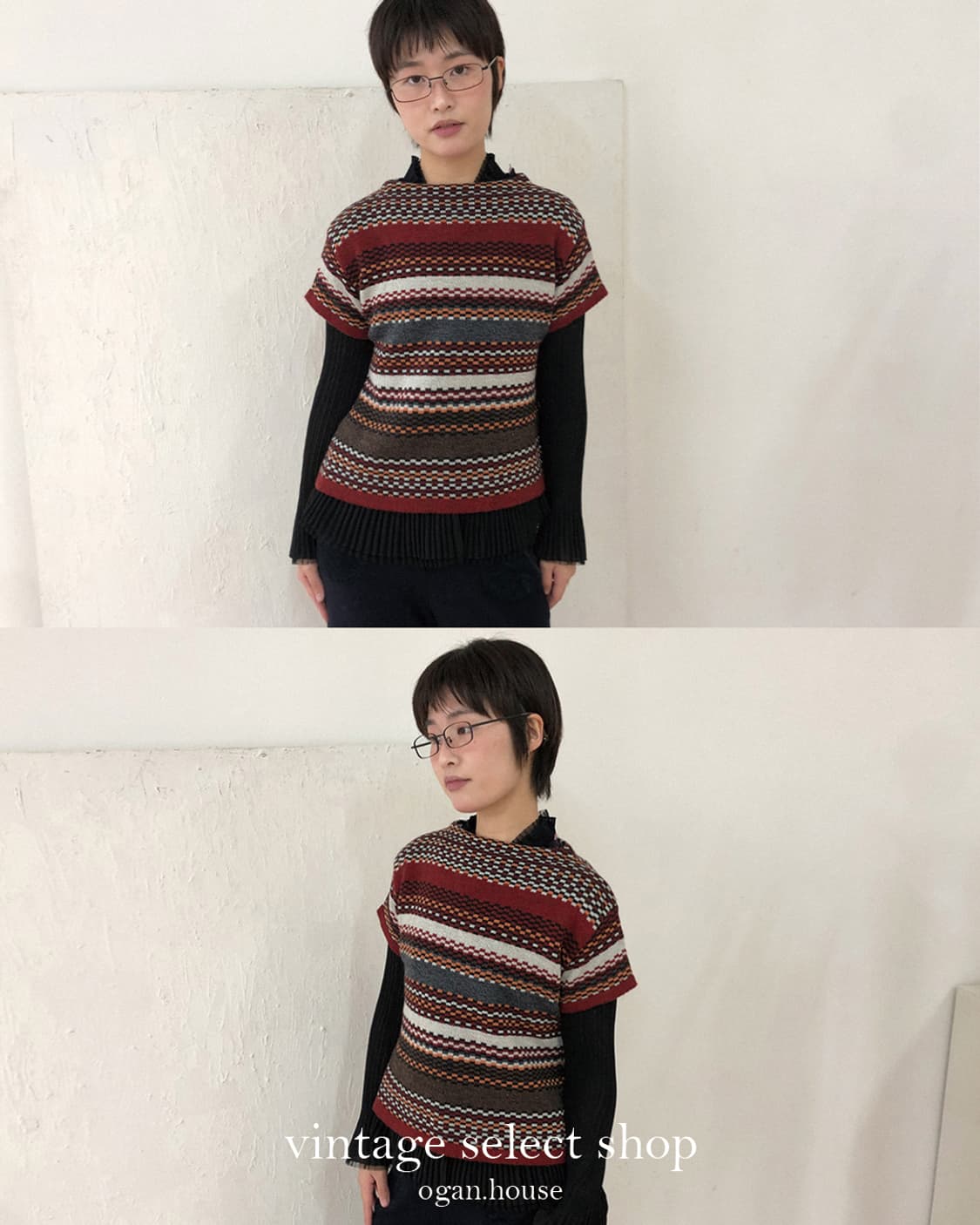 vintage nordic knit top 상품이미지2