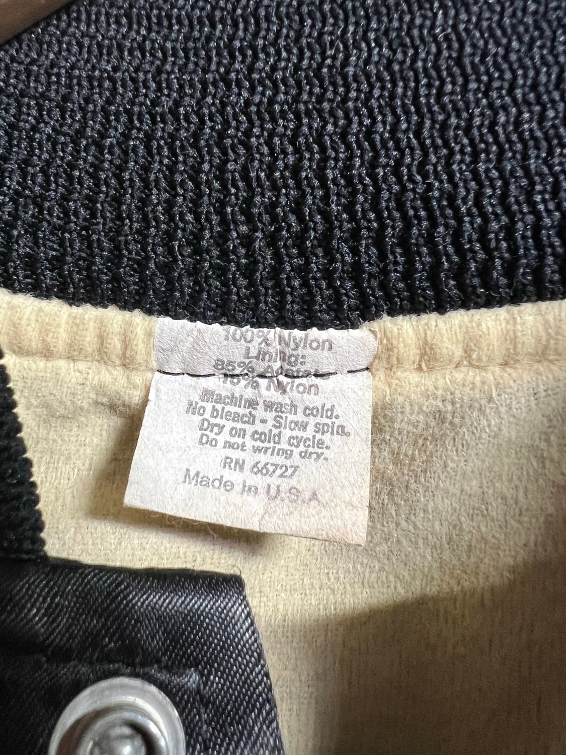 빈티지 USA 프린팅 블랙 세틴 자켓 상품이미지3