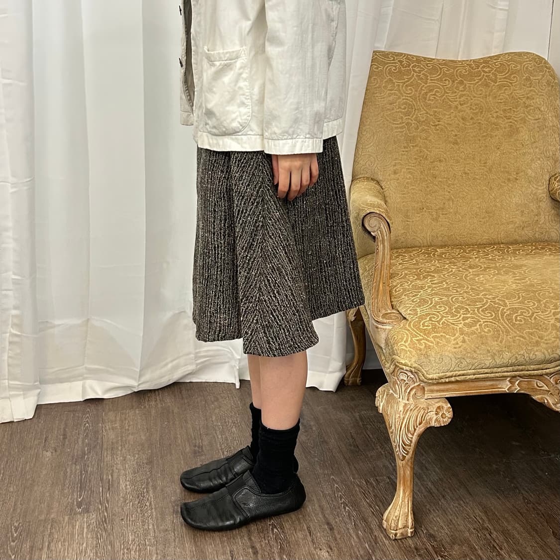 요지 야마모토 Ys 자카드 패턴 스커트 상품이미지2