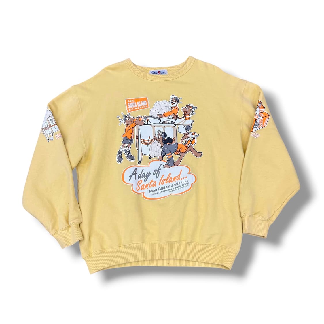캡틴 산타 레몬 노랑 그래픽 맨투맨 상품이미지1