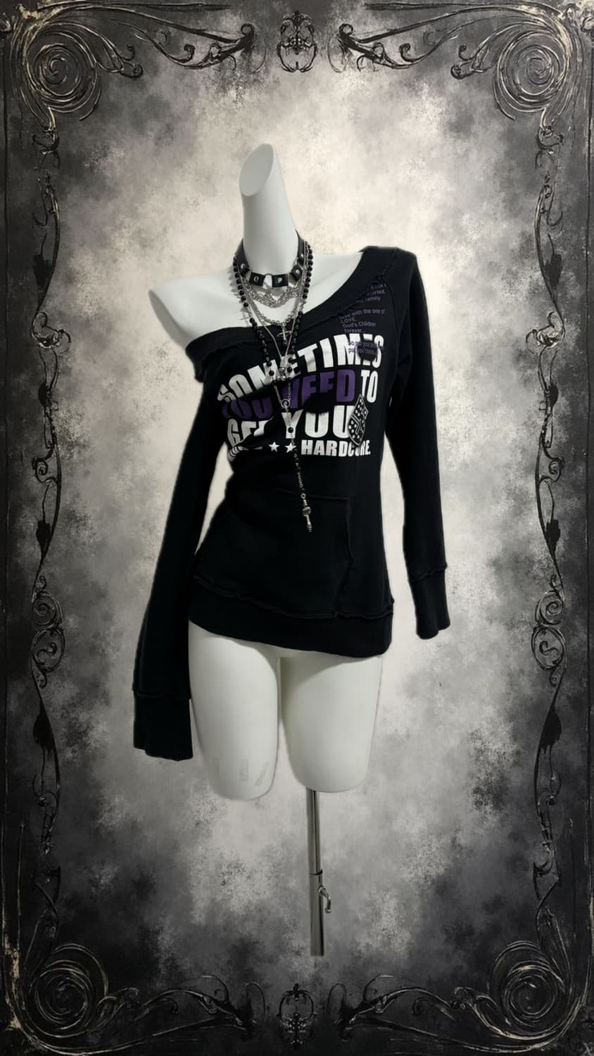 Off-shoulder sweatshirt 상품이미지1