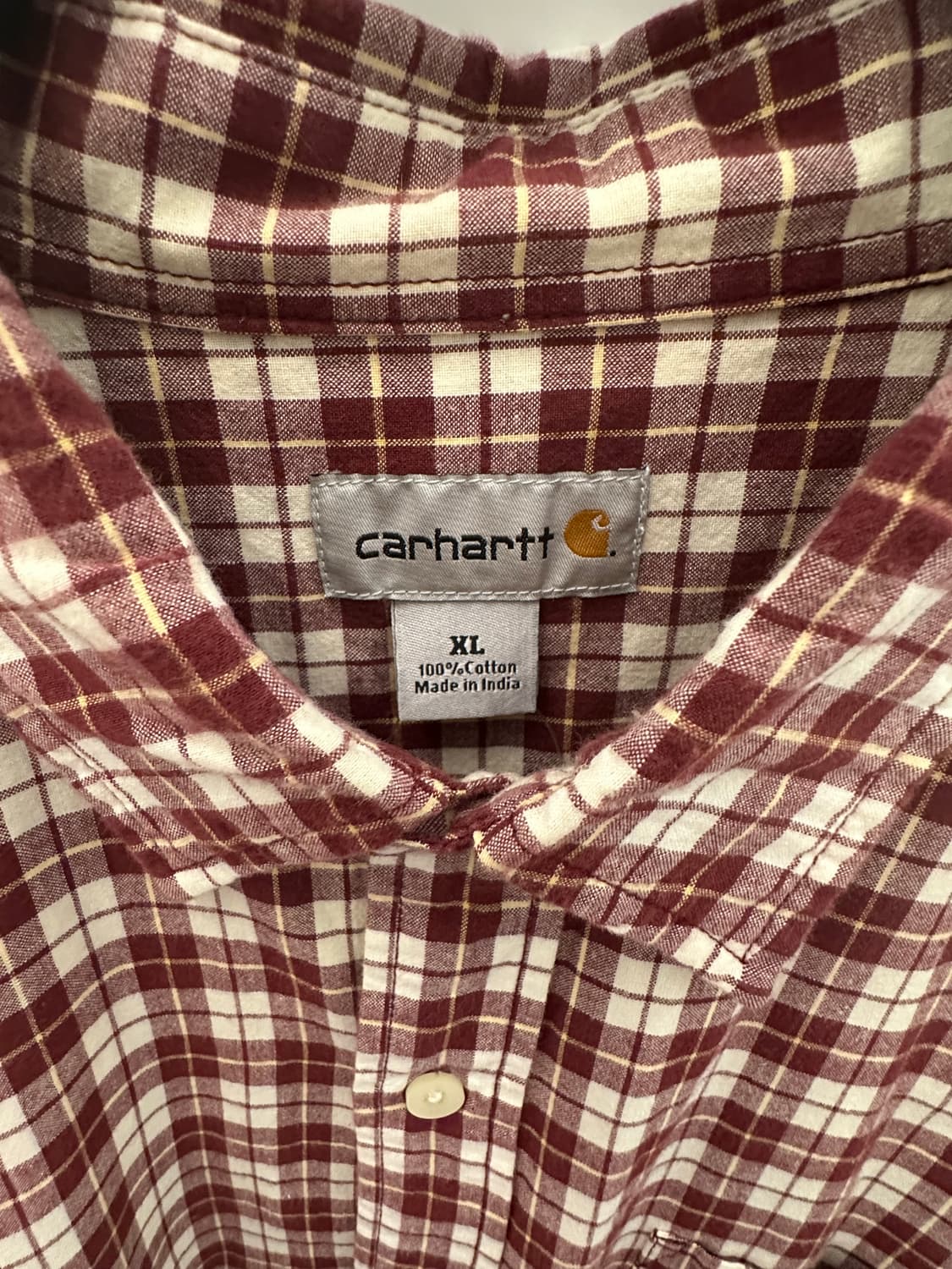 CARHARTT 칼하트 레드 체크반팔셔츠 상품이미지2